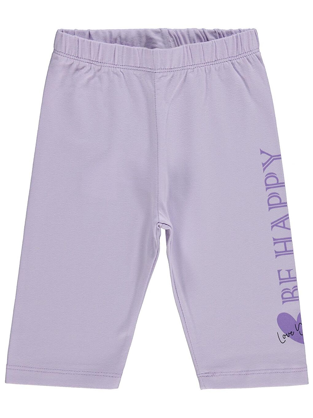 Girls Be Happy Baskılı 2-5 Yaş Tayt - Lila 2-3 Yaş