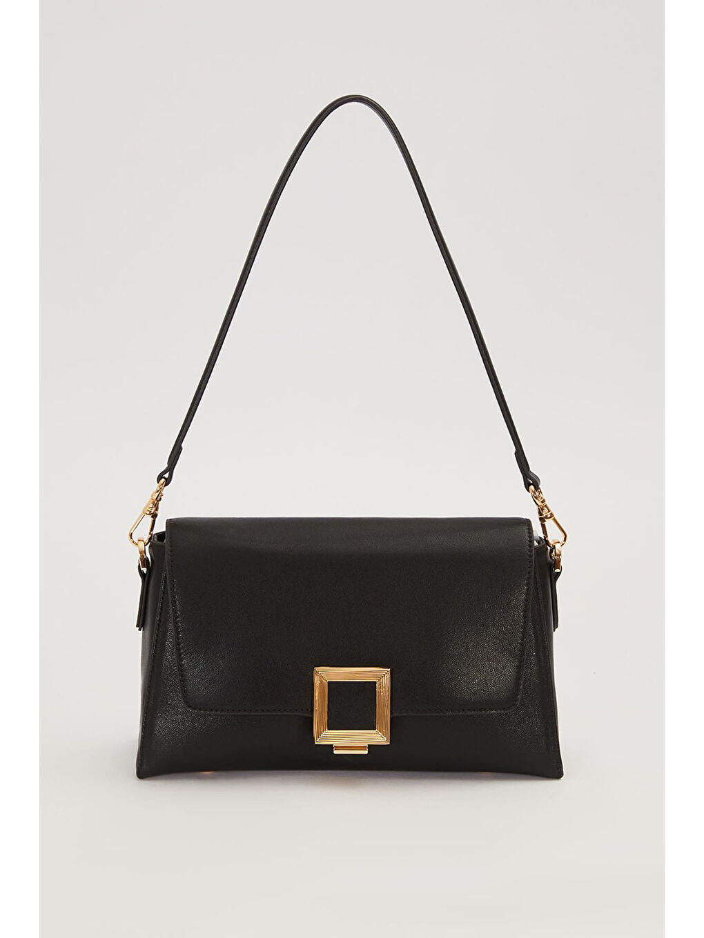 3 Bölmeli Yumuşak Deri Ek Askılı Deri Çanta 930867 Siyah-2