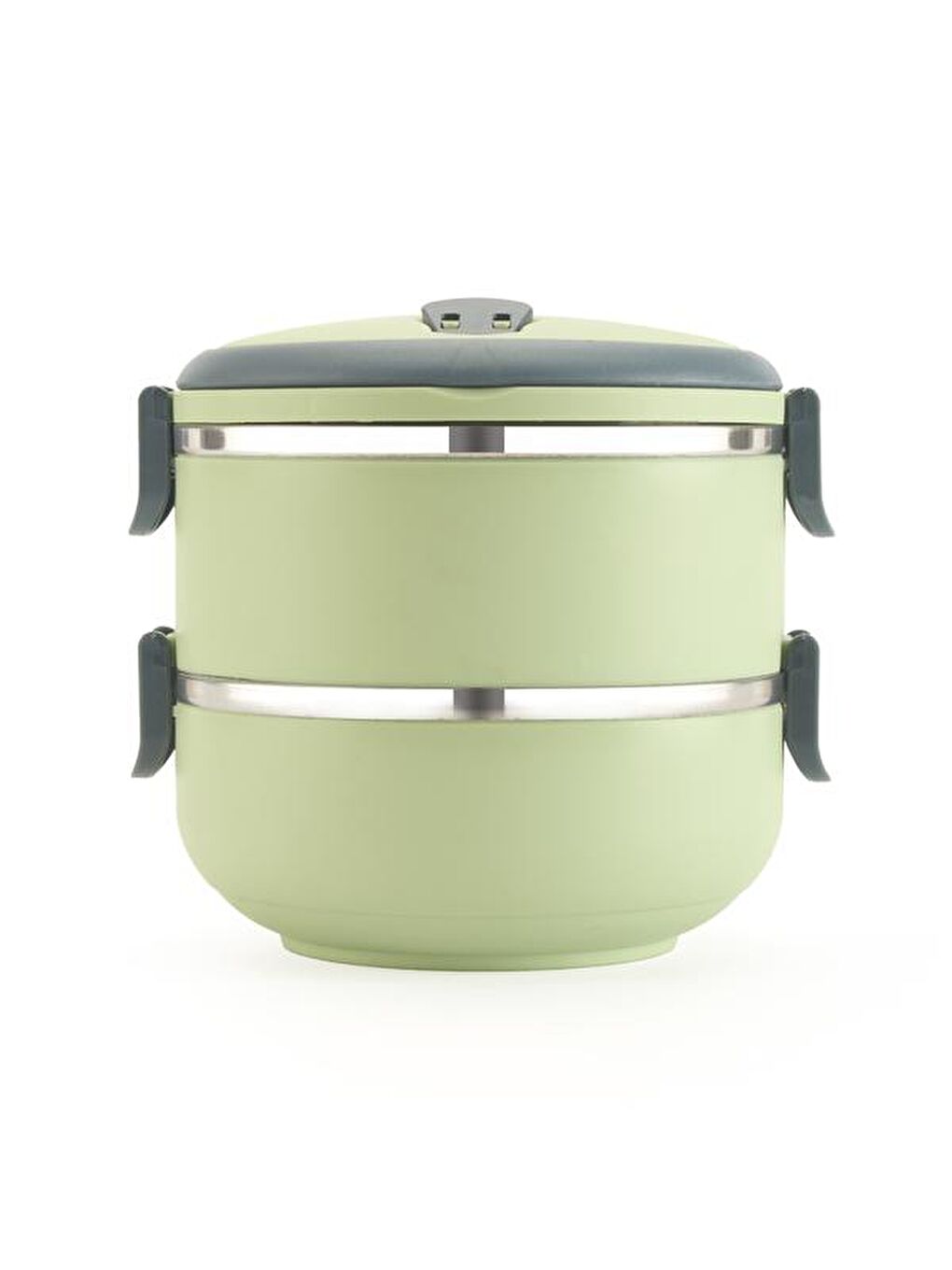 2 Katlı Yemek Sefer Tası - Yeşil-2