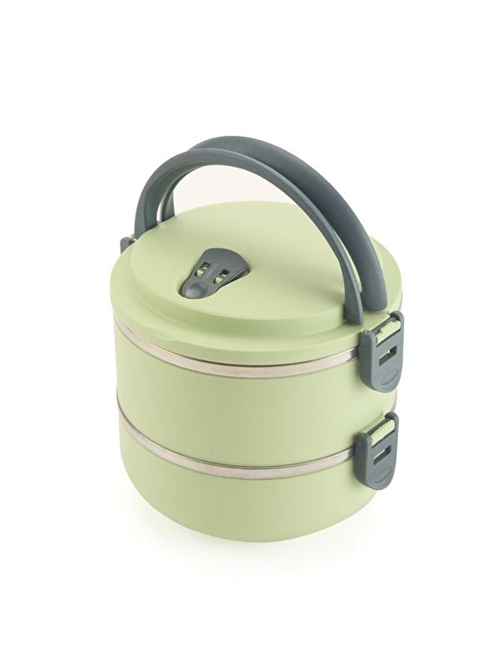 2 Katlı Yemek Sefer Tası - Yeşil-1