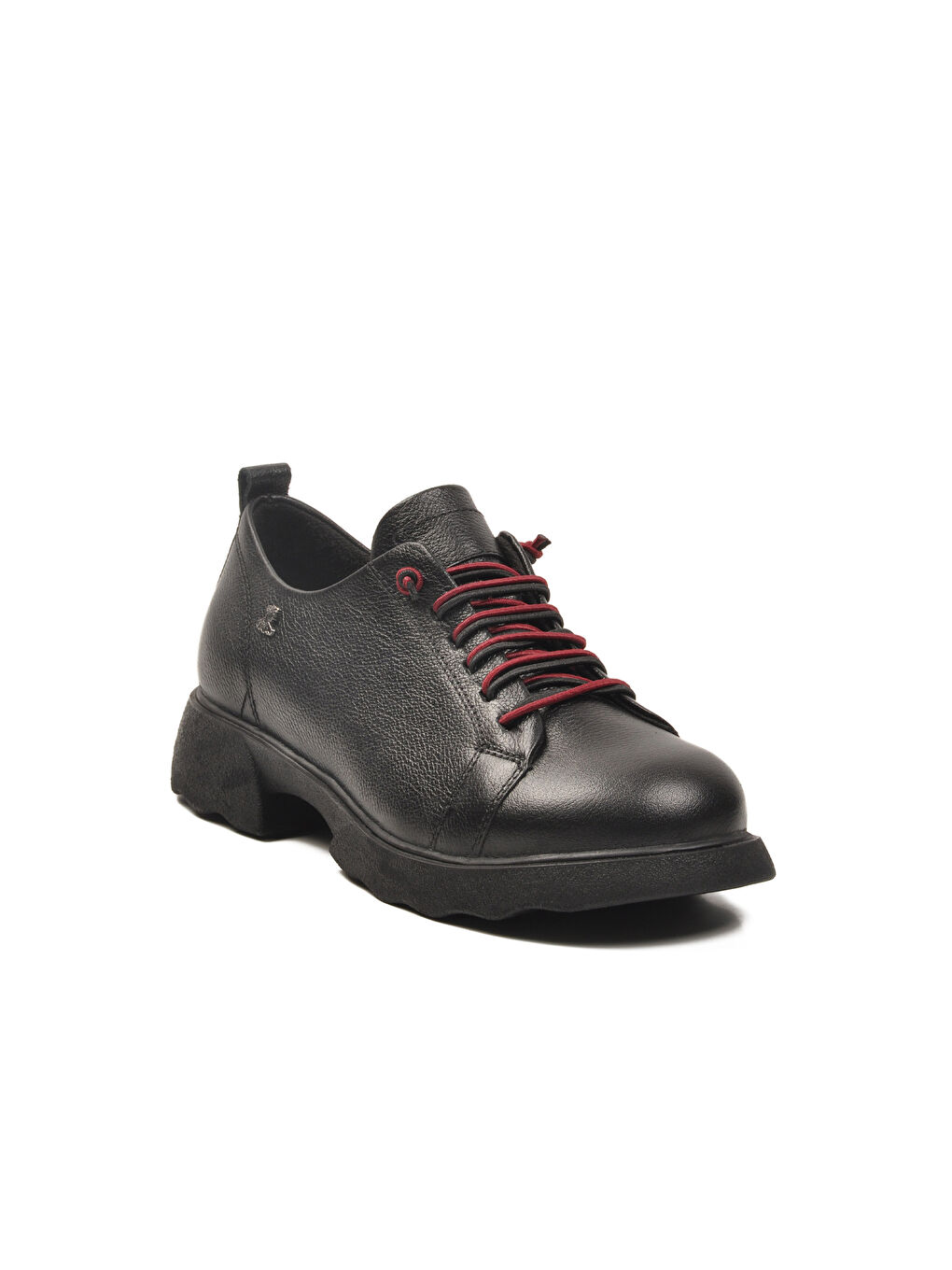 Siyah Hakiki Deri Kadın Casual Ayakkabı 2553801K Z-2