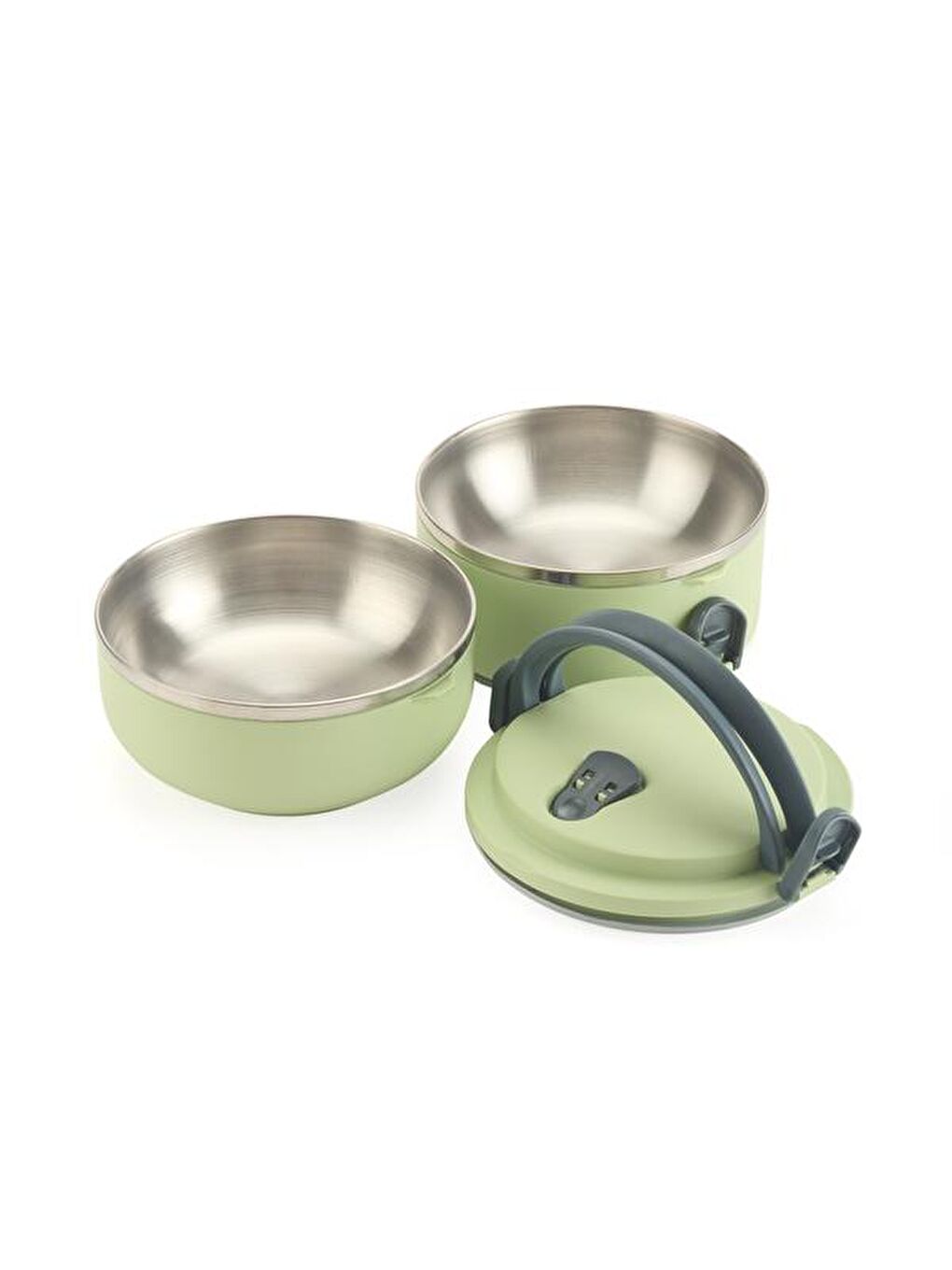 2 Katlı Yemek Sefer Tası - Yeşil-4