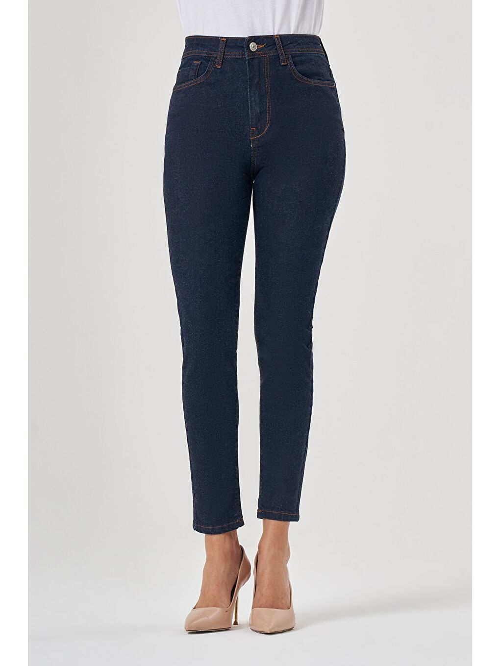 Mizalle Lacivert Denim Pantolon - 1