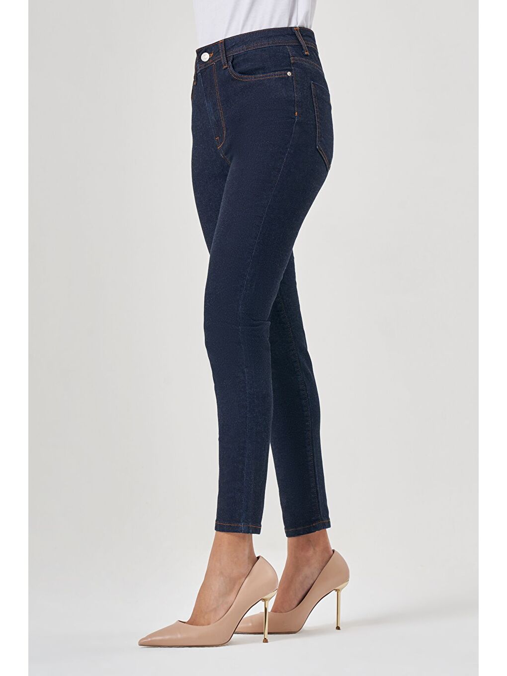 Mizalle Lacivert Denim Pantolon - 2