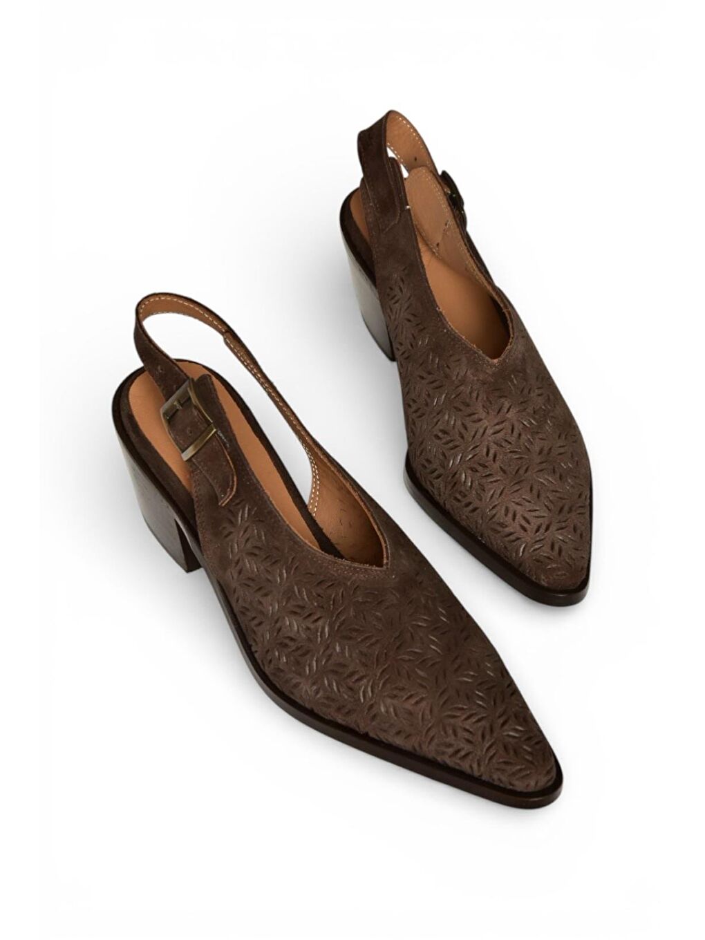 Kahverengi Kadın Topuklu Ayakkabı Y654300402-2