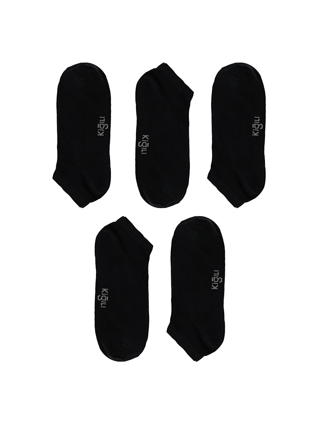 Siyah Erkek 5'li Pamuklu Elastanlı Esnek Dikişsiz Spor Çorap Seti
