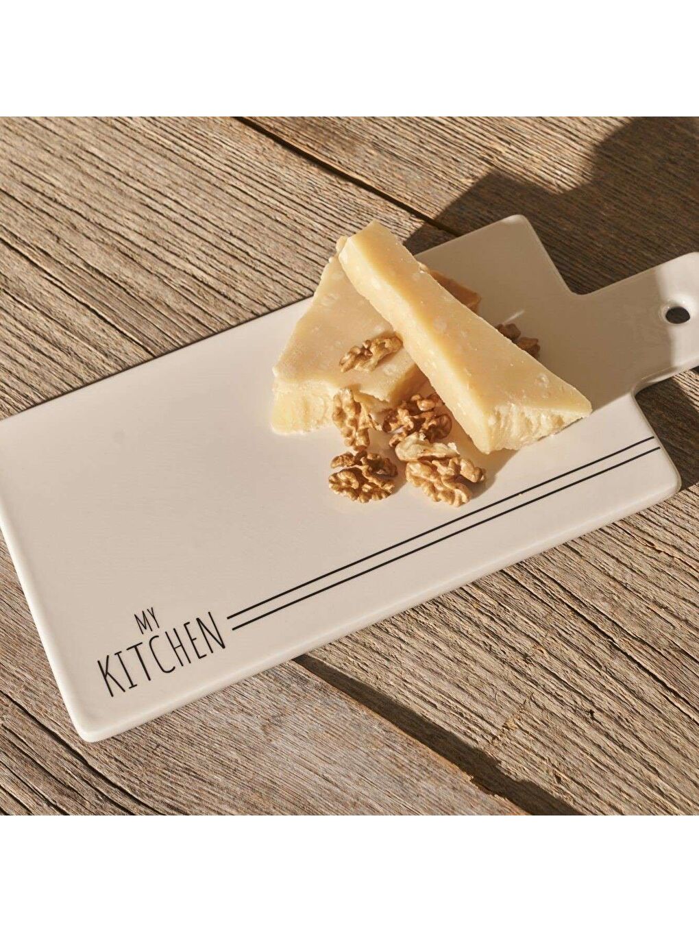 My Kitchen Porselen Sunum Tahtası Beyaz (30x15x0,8 cm)-4