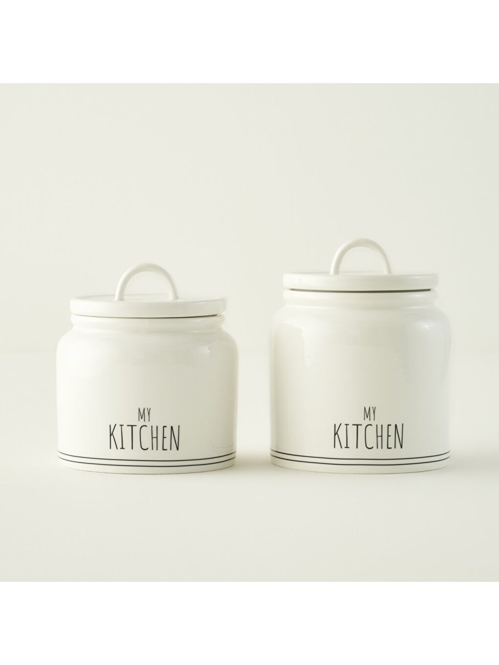 My Kitchen Porselen Kavanoz Beyaz (500 cc)-3