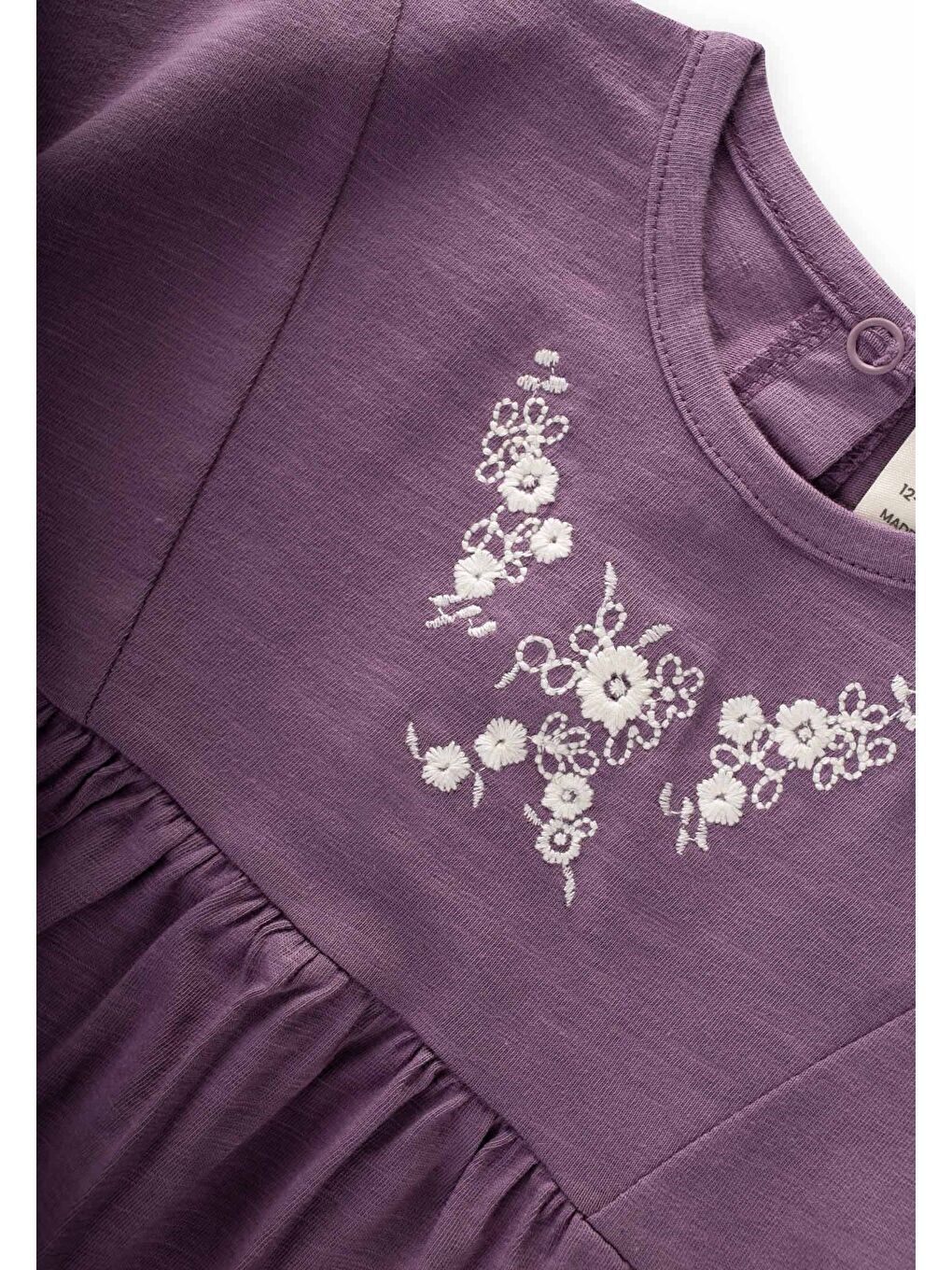 Müslin Şalvarlı Tunik Takım 1-7 Yaş Mor-2