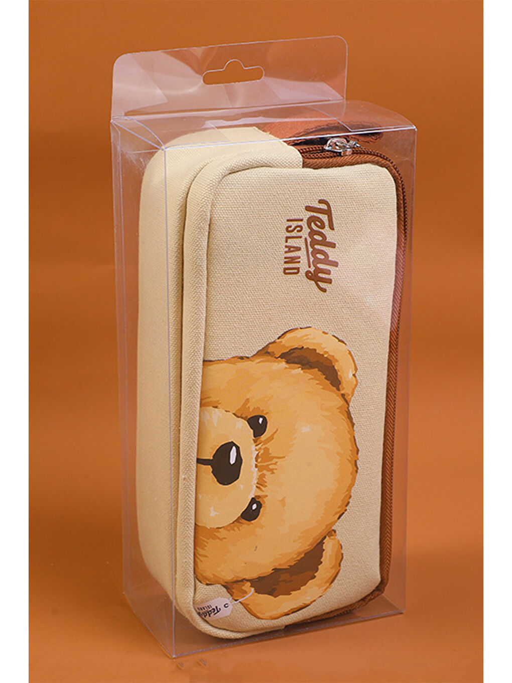 Yoyoso Kahverengi Teddy Island Double Eyed Pencil Case - 3