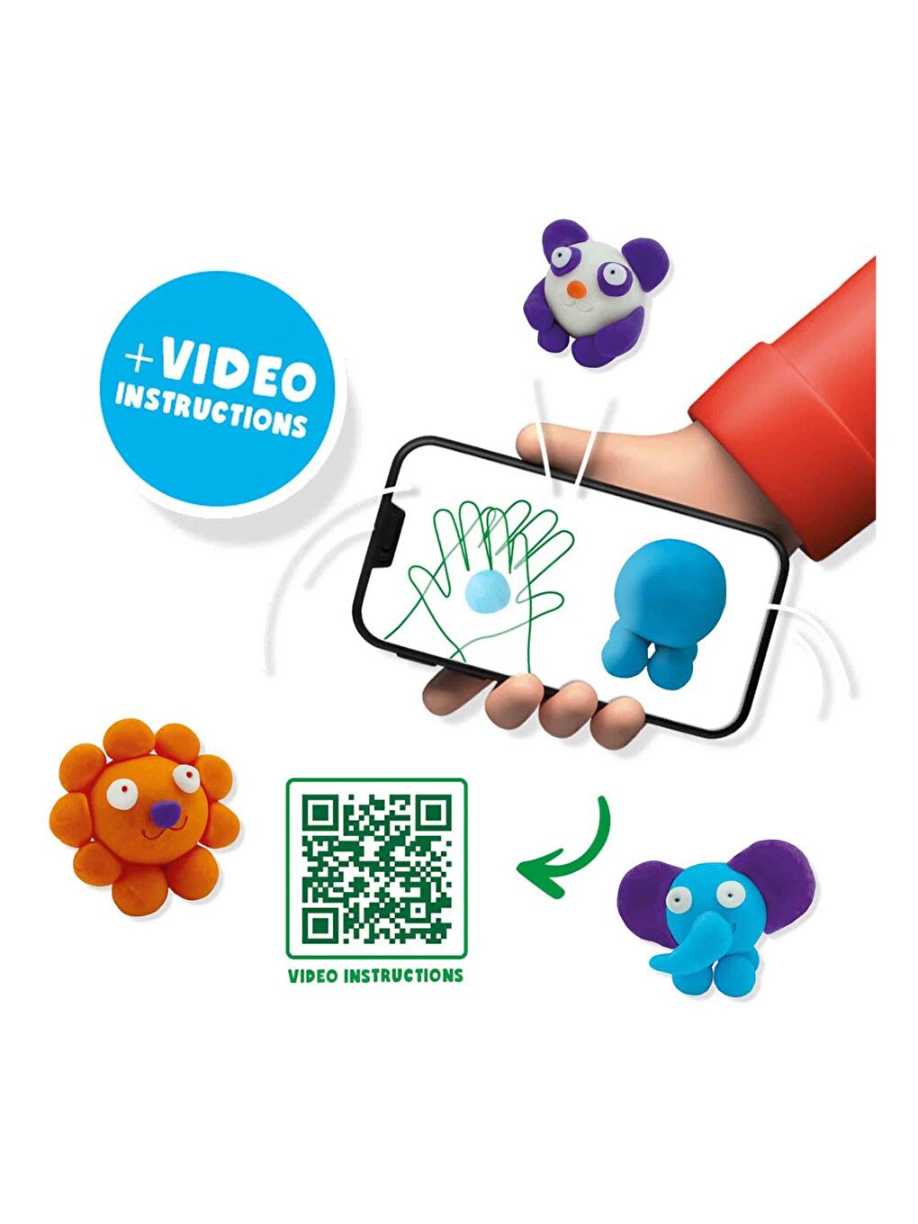 FunDo Oyun Hamuru - Vahşi Hayvanlar (3x90gr-1x40gr)-3