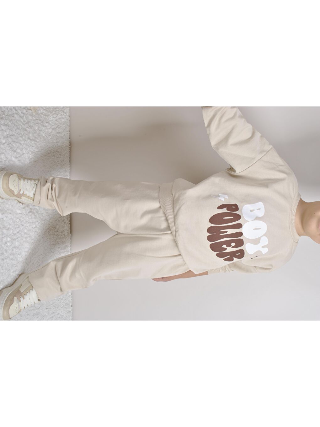 Bej BoyPower Baskılı Takım-3