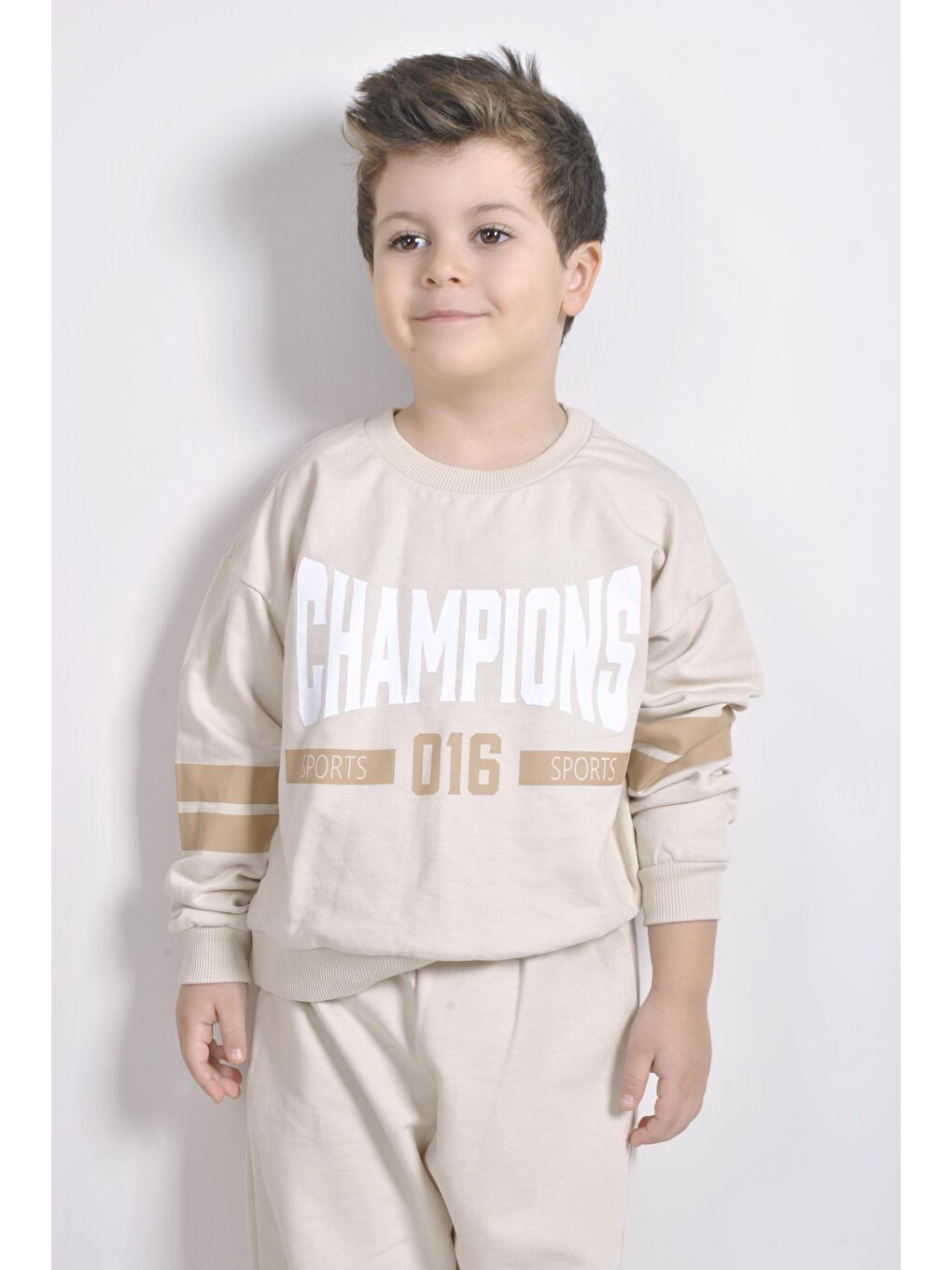 Bej BoyPower Baskılı Takım-4