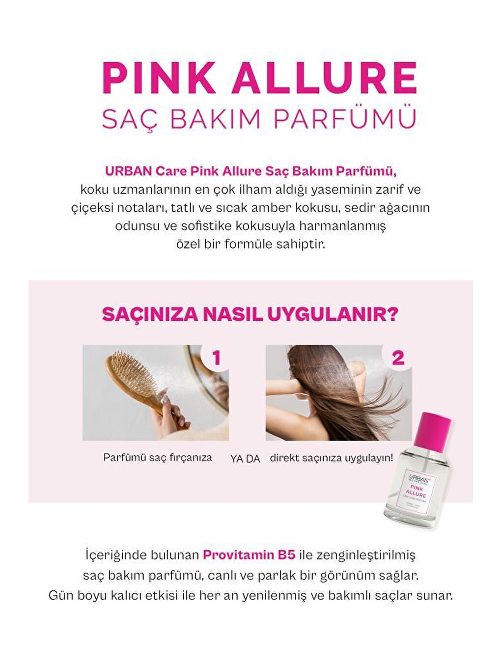 Urban Care Pink Allure Saç Bakım Parfümü 50 ml - 4