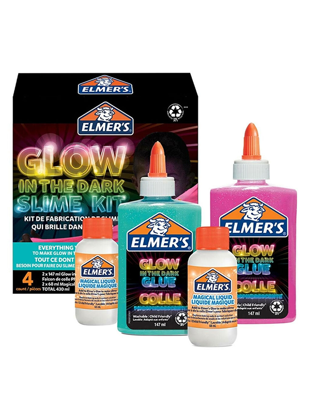 Elmers Renksiz Elmer's Karanlıkta Parlayan Slime Seti 2162080 - 1