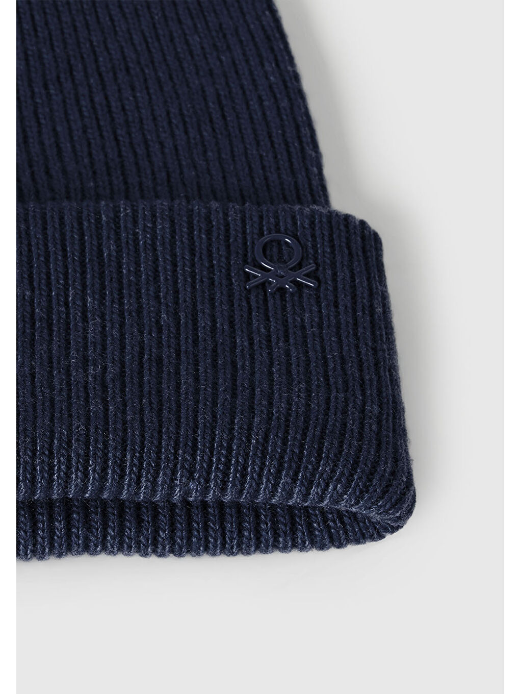 Kız Çocuk Lacivert Yün ve Viskoz Karışımlı Logo Nakışlı Bere-2