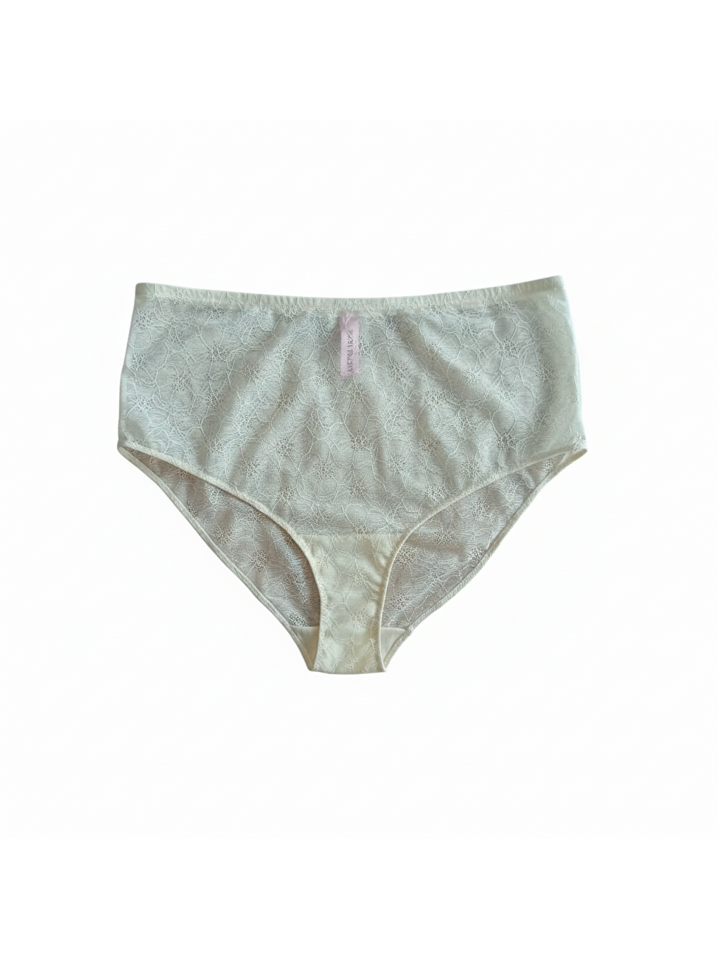 Kadın Dantelli Yüksek Bel Ekru Renk Slip Külot Bb2074