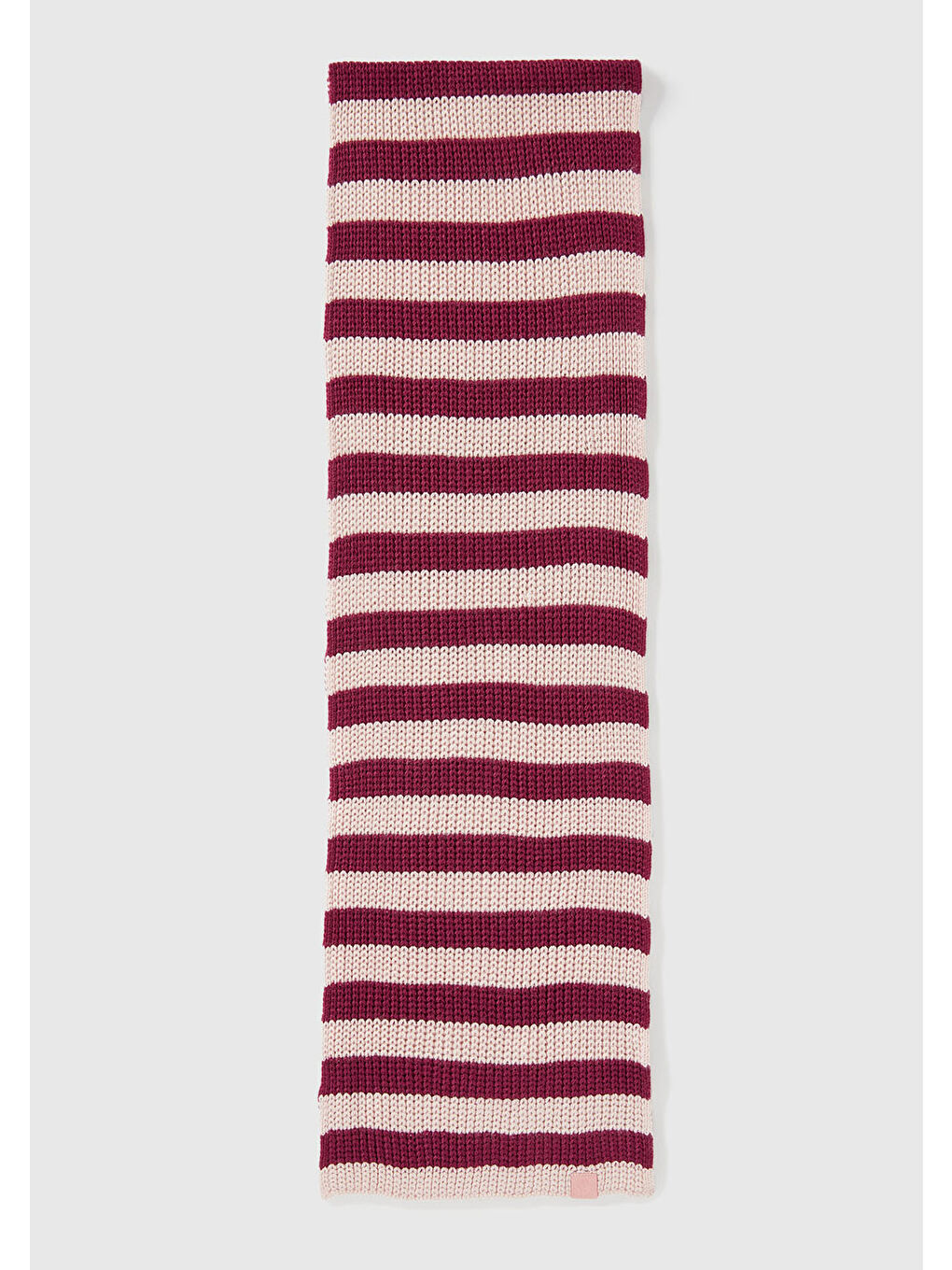 Pembe Erkek Çocuk Ekru-Lila Logo Etiketli Renk Bloklu Atkı-1