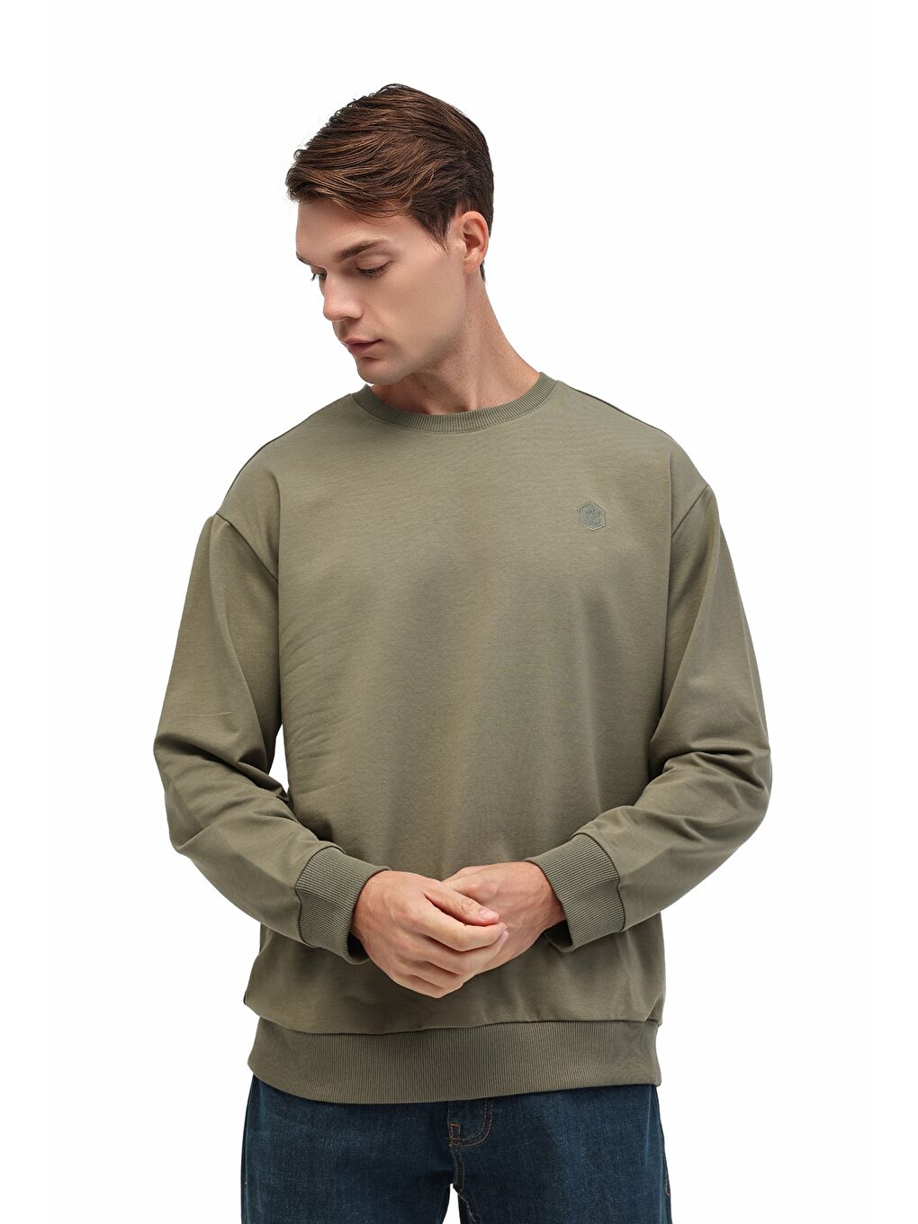 MB SN75 C NECK SW 5PR Haki Erkek Sweatshirt