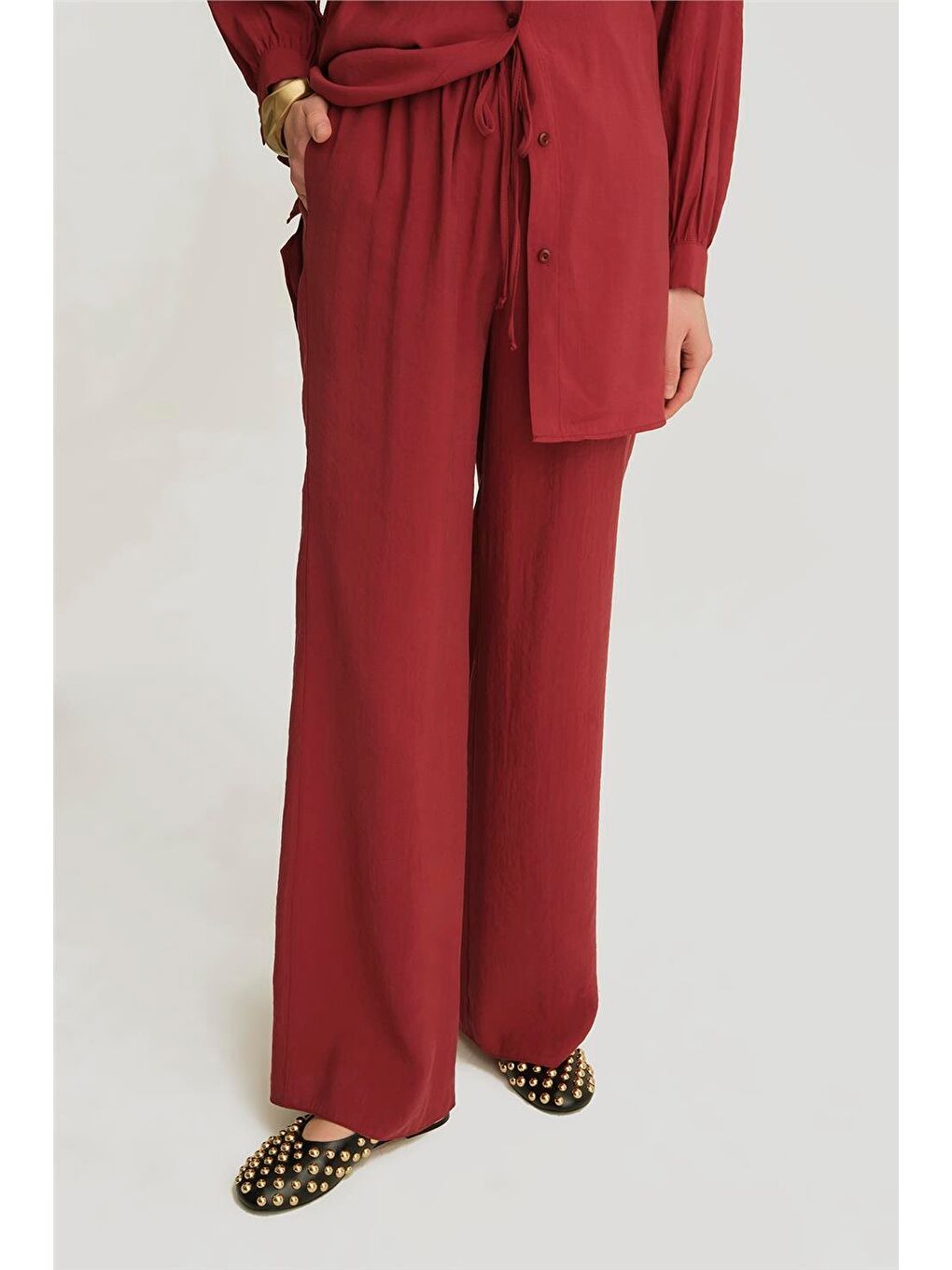 Modal Straight Pantolon 25Yd4224-2 Bordo-2