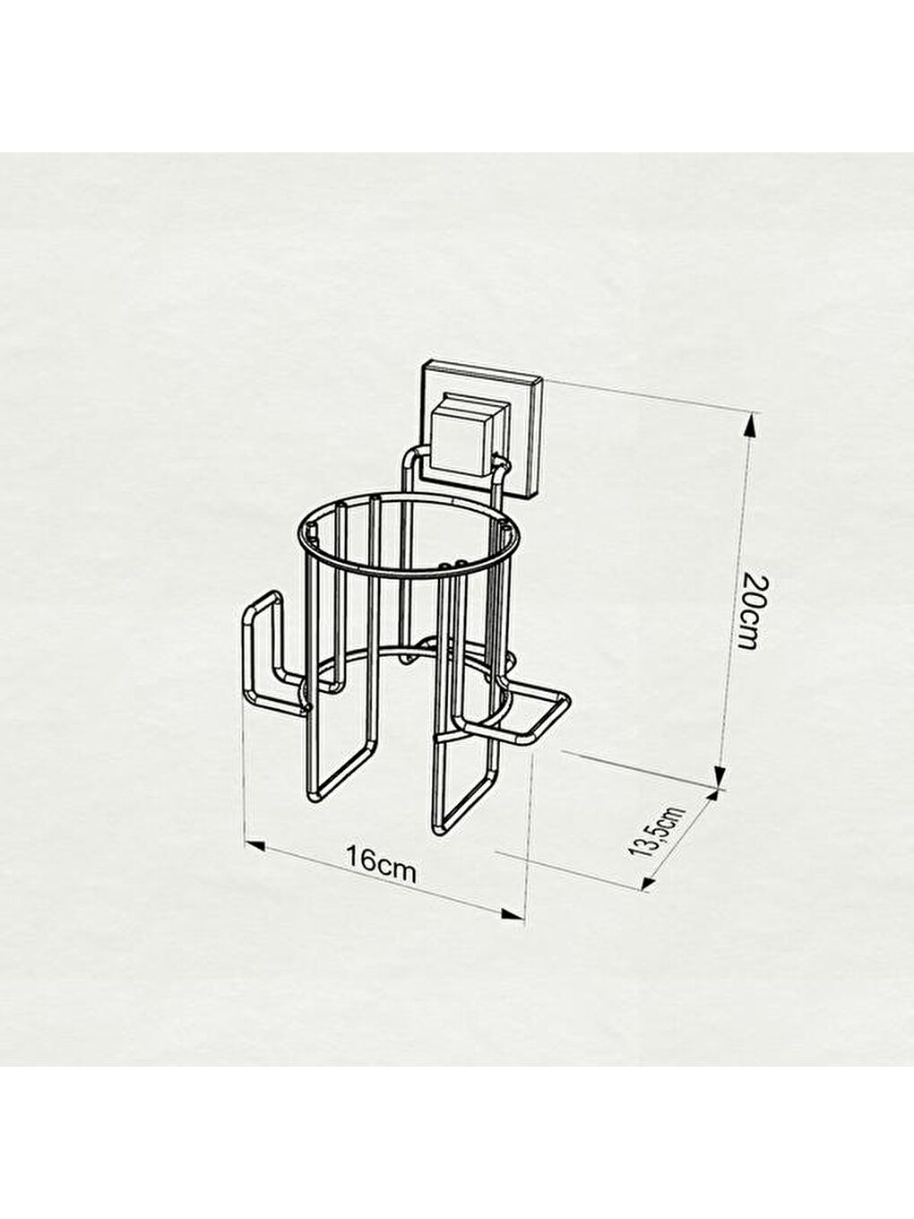 Siyah Easy Fix Fön Tutucu-2