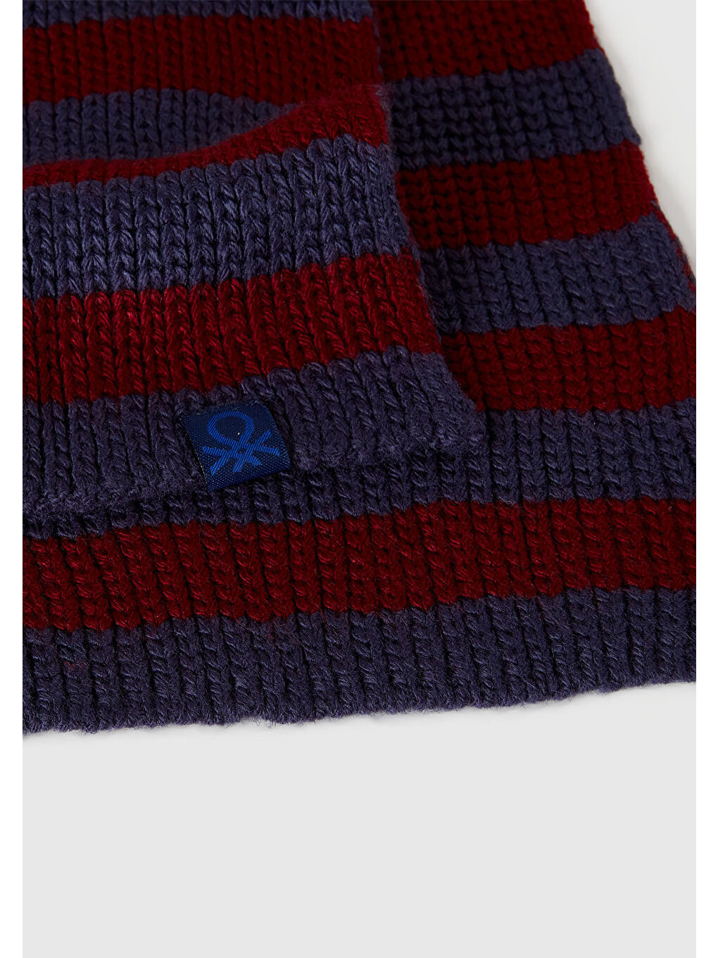 Erkek Çocuk Lacivert Logo Etiketli Renk Bloklu Atkı-2