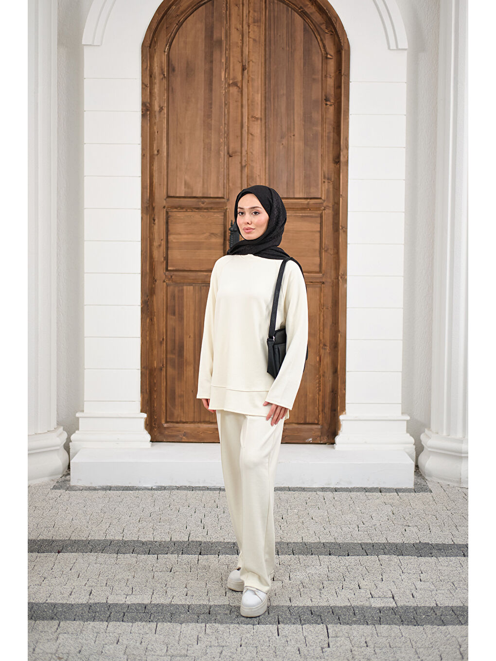 Kadın Pantolonlu Takım Beyaz-2