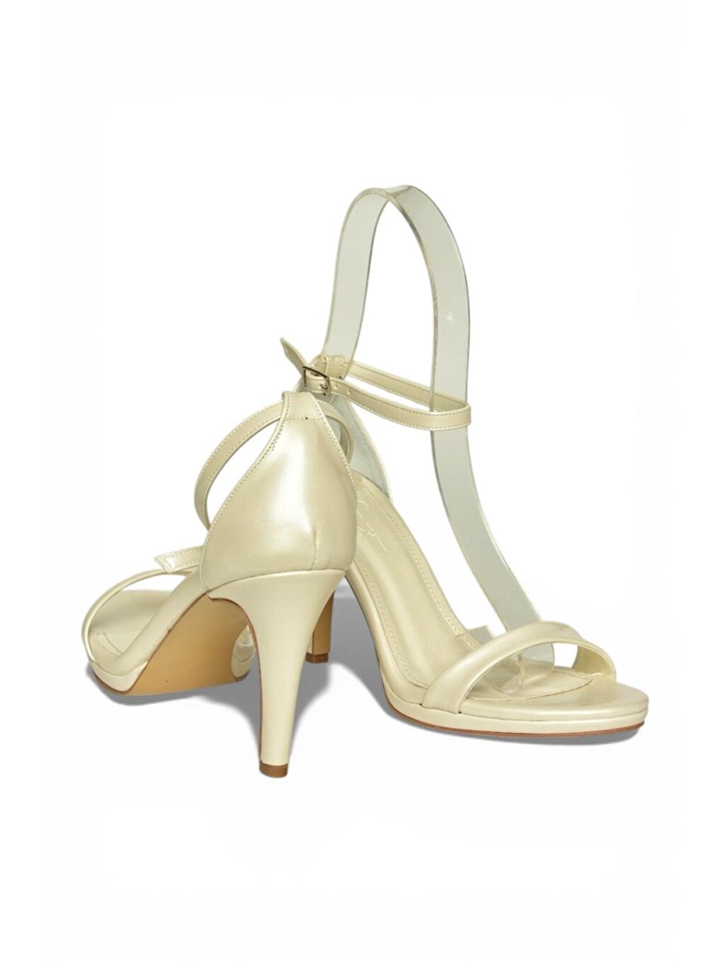 Bej Sedef Kadın Topuklu Ayakkabı Y569716909-3