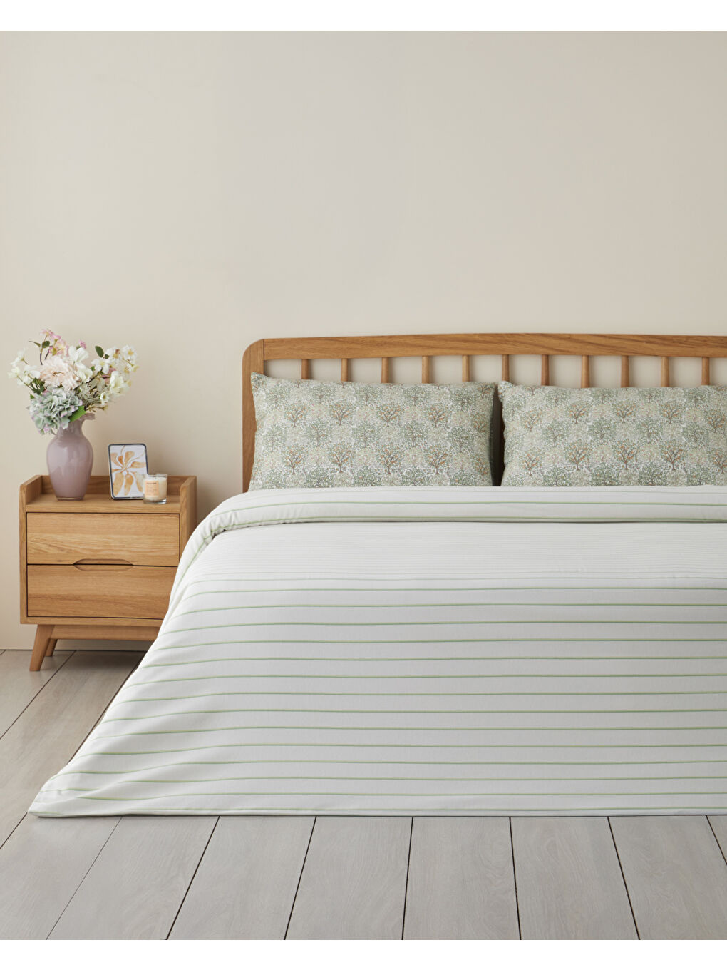 Serenade Kolay Ütülenir Çift Kişilik Nevresim Seti 200x220 cm Yeşil-1
