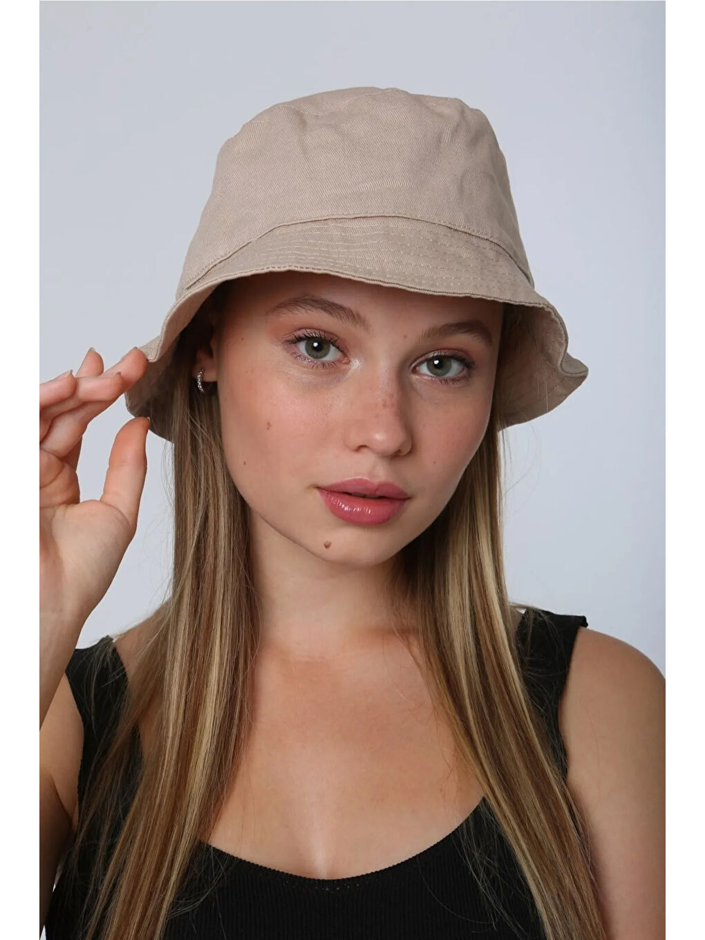 Pamuk Bucket Şapka RŞ-110 Bej-1