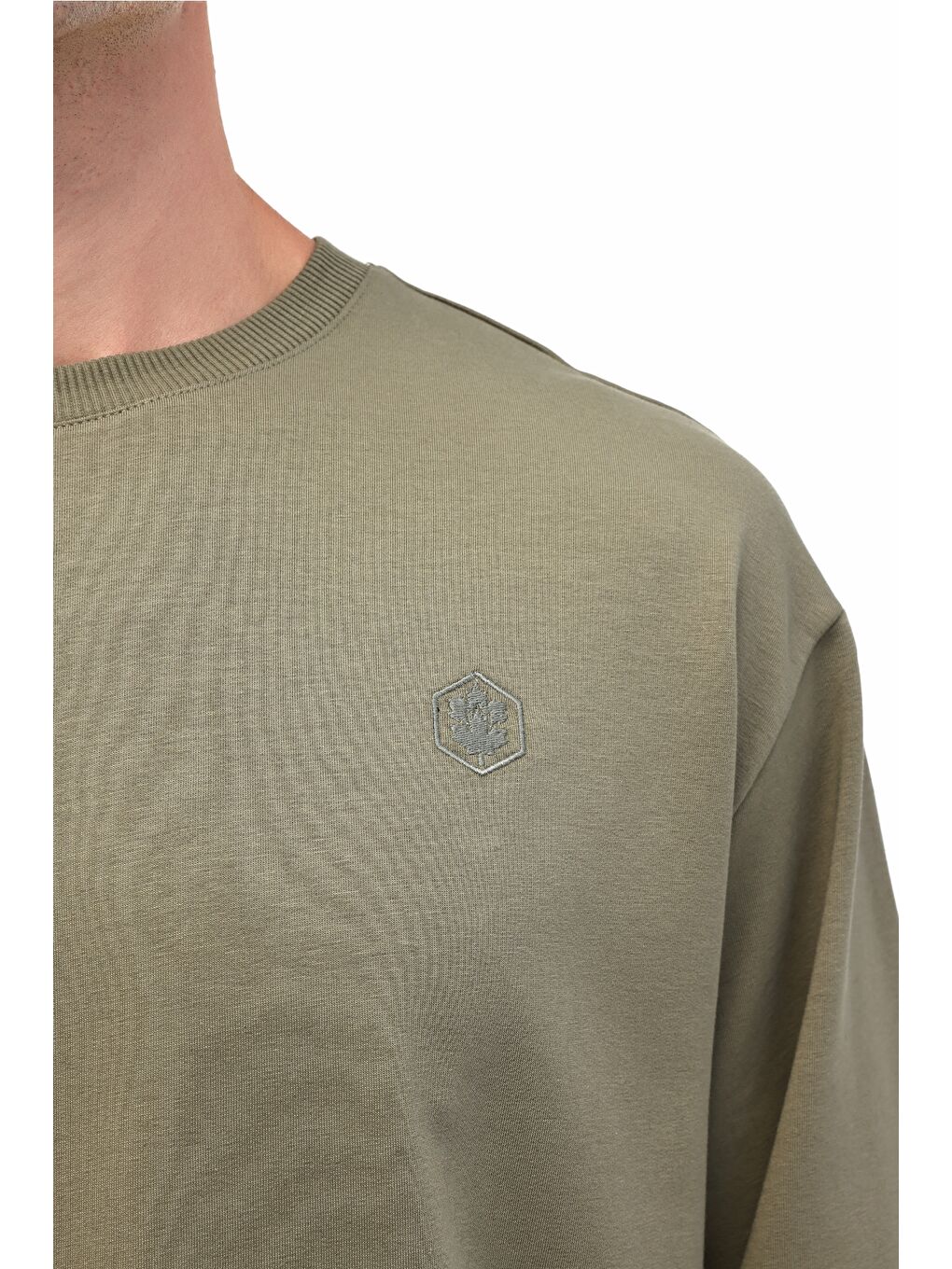 MB SN75 C NECK SW 5PR Haki Erkek Sweatshirt-3