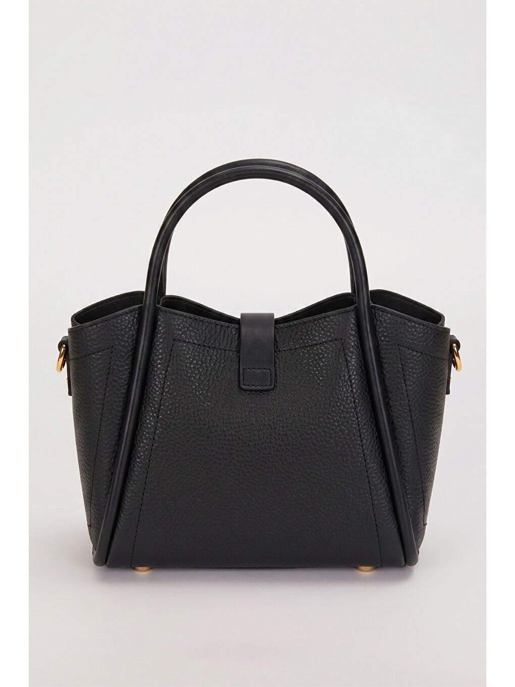 3 Gözlü Ek Askılı Charm Detay Yumuşak Küçük Boy Deri Çanta 930643 Siyah-3