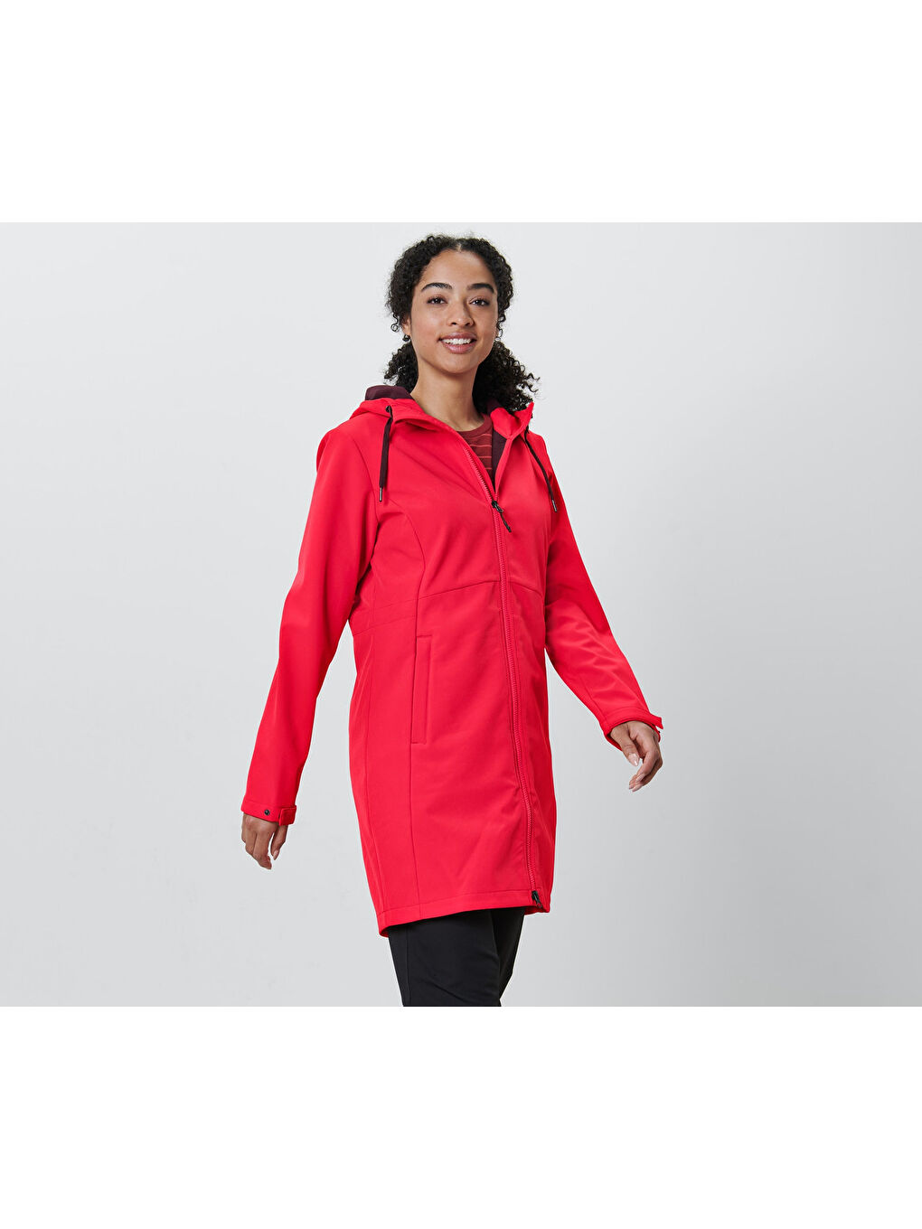 Kadın Softshell Kaban, Kırmızı-36-1