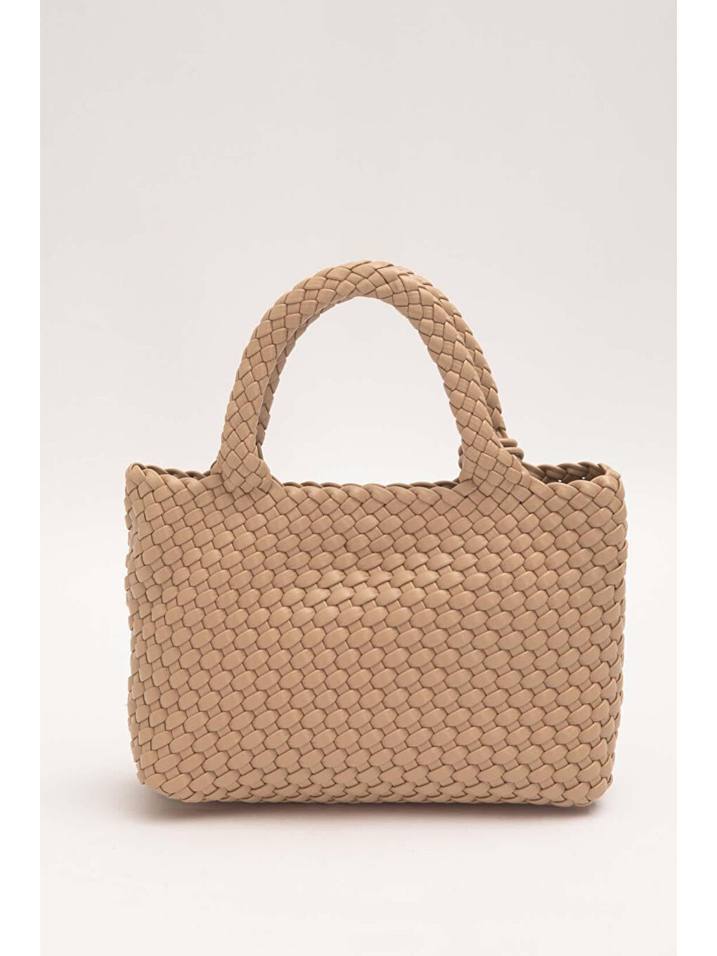 Bej Örme Yumuşak Deri Askılı Çanta 930858 Vizon-2