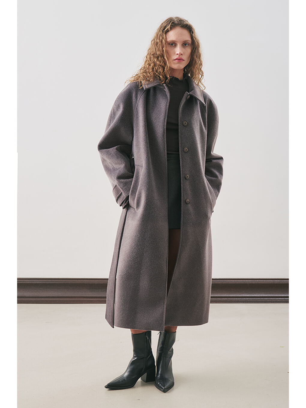 Premıum Kaşe Uzun Kaban Antrasit-2