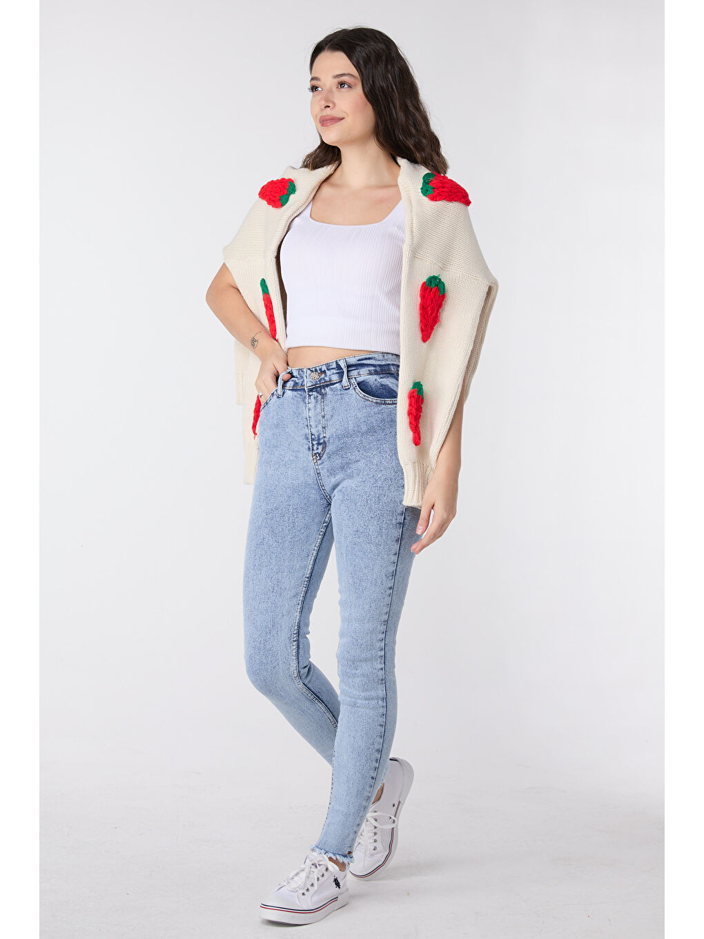 Skınny Elastanlı Jean Pantolon Buz Mavi Kar   23657