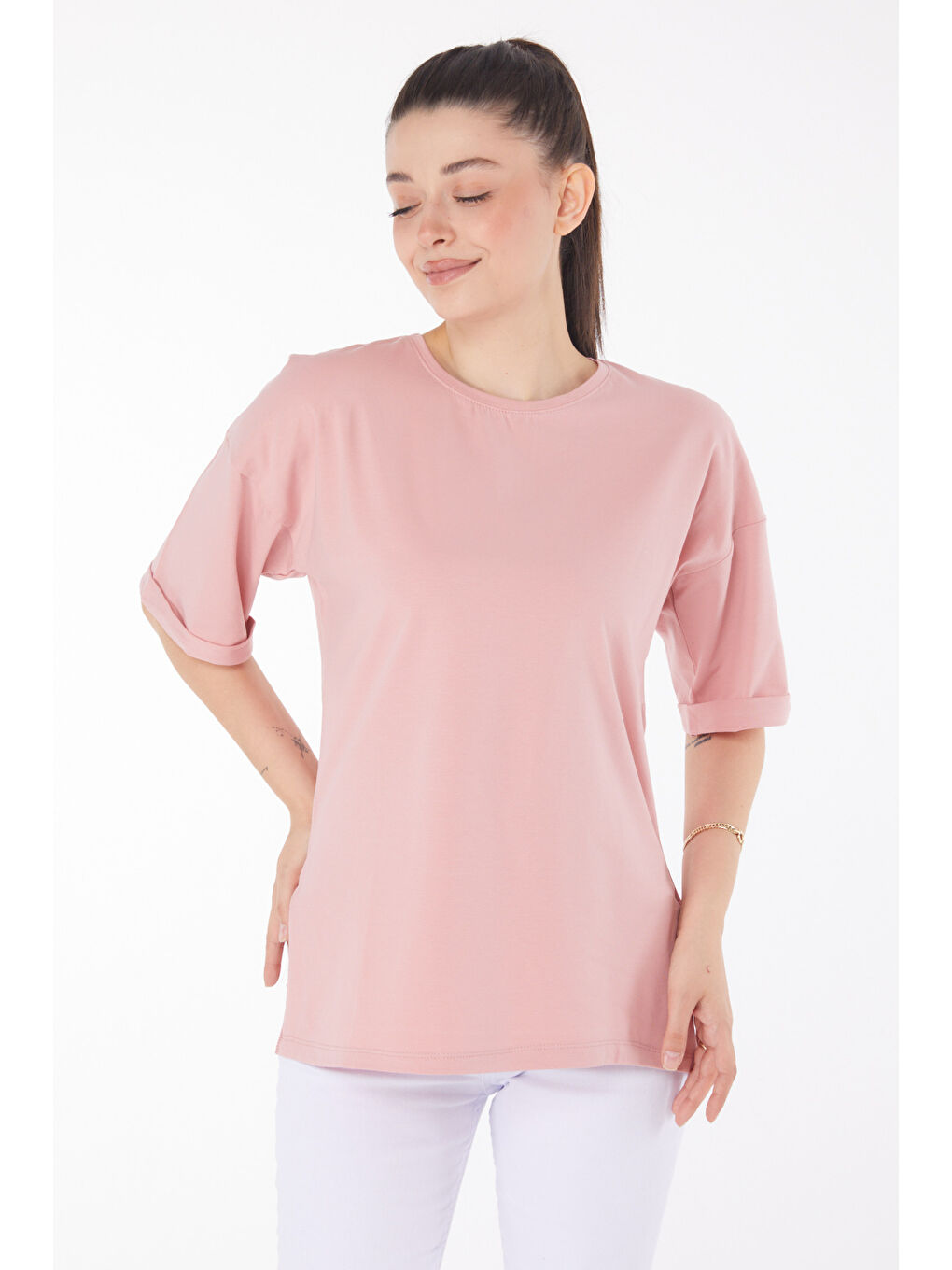 Pembe T-Shirt Gül - 25850