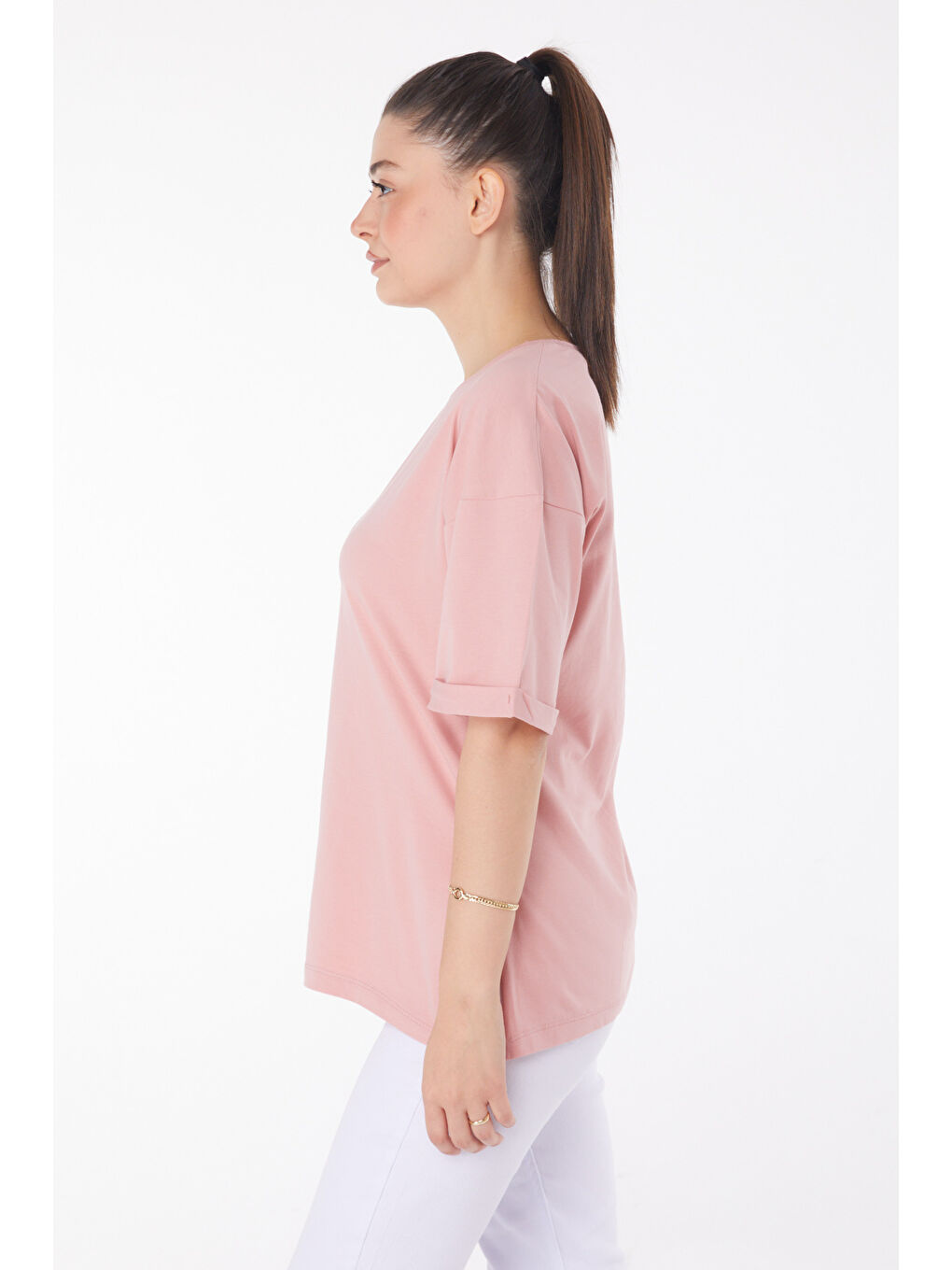 Pembe T-Shirt Gül - 25850-3