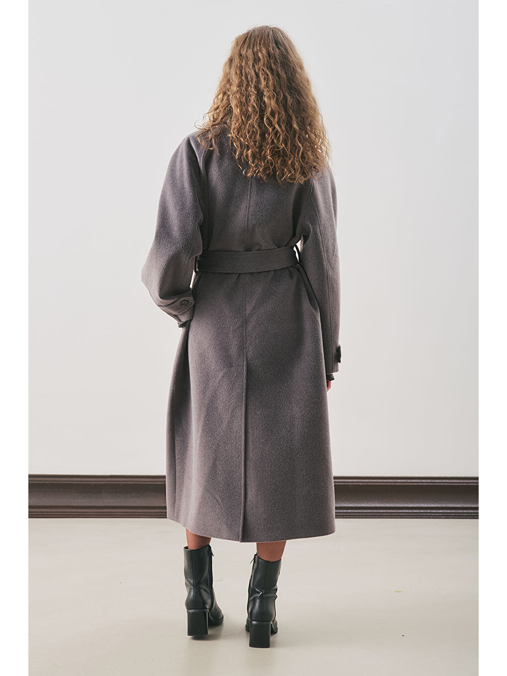 Premıum Kaşe Uzun Kaban Antrasit-7