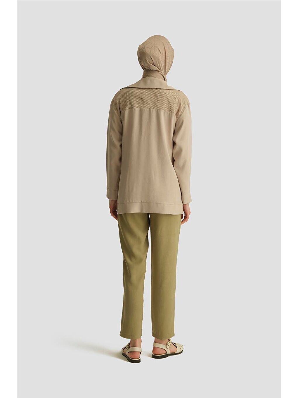 Lyocell Havuç Pantolon 25Yd4228-2 Haki-3