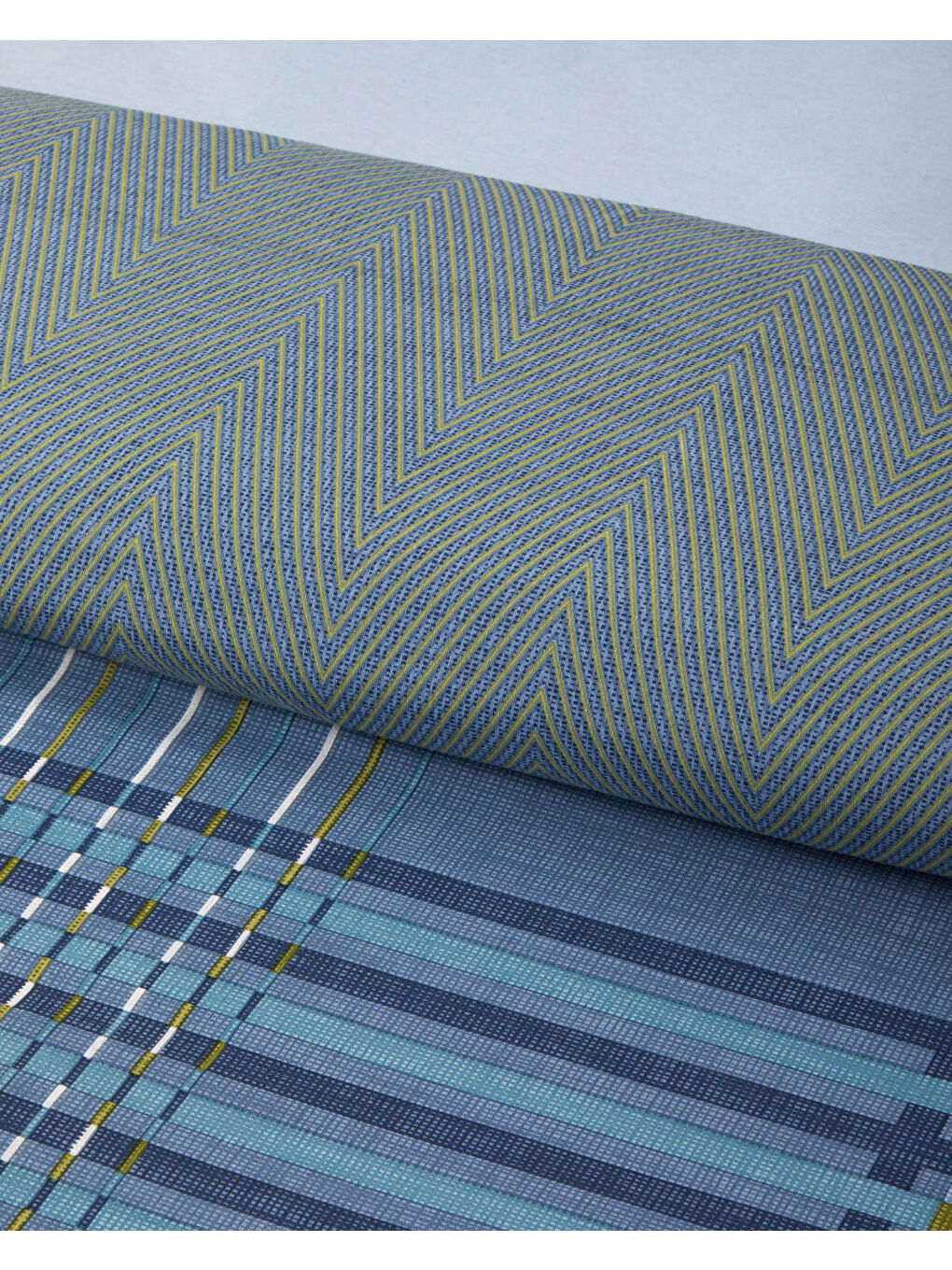 Textured Grid Kolay Ütülenir Çift Kişilik Nevresim Takımı 200x220 cm Lacivert-2