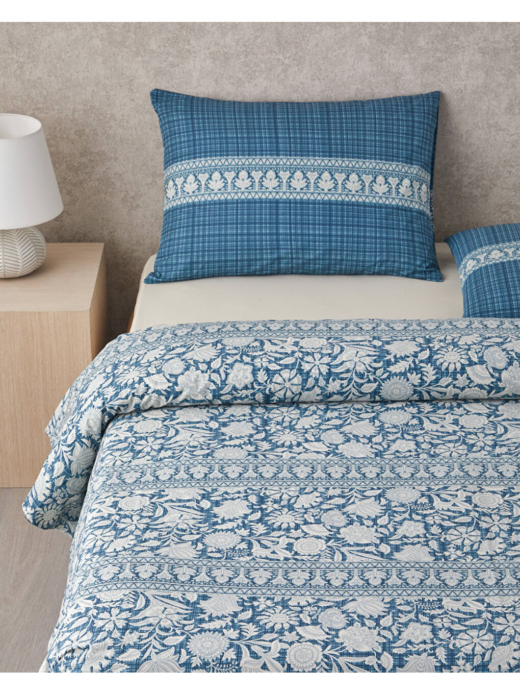 Mystic Noor Pamuk Çift Kişilik Nevresim Takımı 200x220 cm Yeşil-1