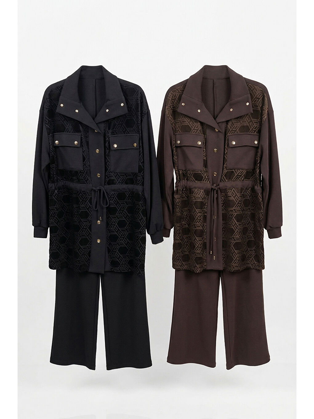 Ceket Pantolonlu Takım 1097 Kahverengi-2