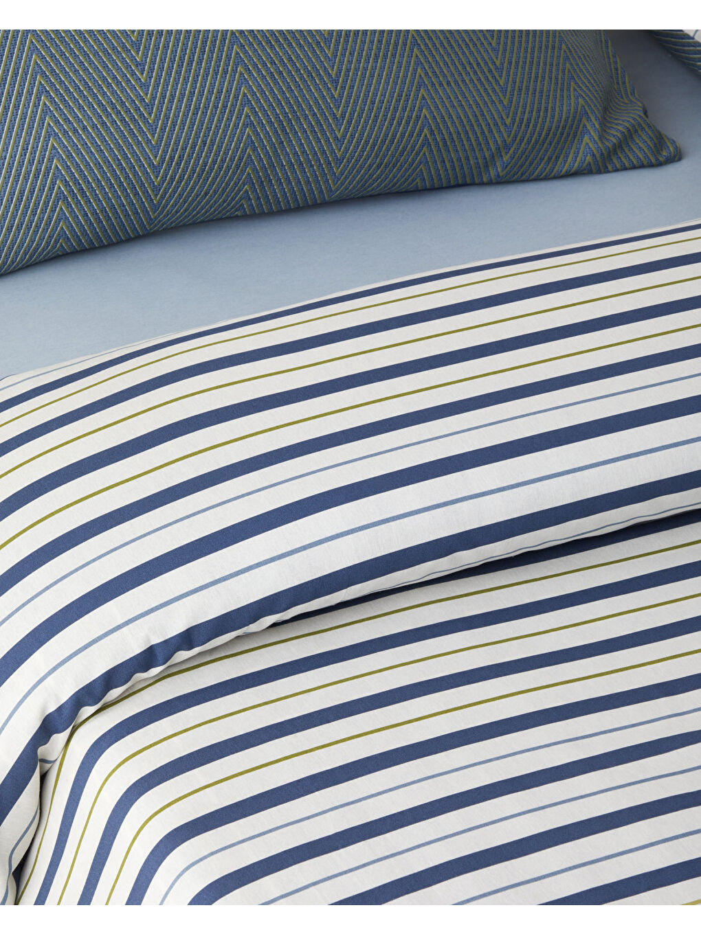 Textured Grid Kolay Ütülenir Çift Kişilik Nevresim Takımı 200x220 cm Lacivert-3
