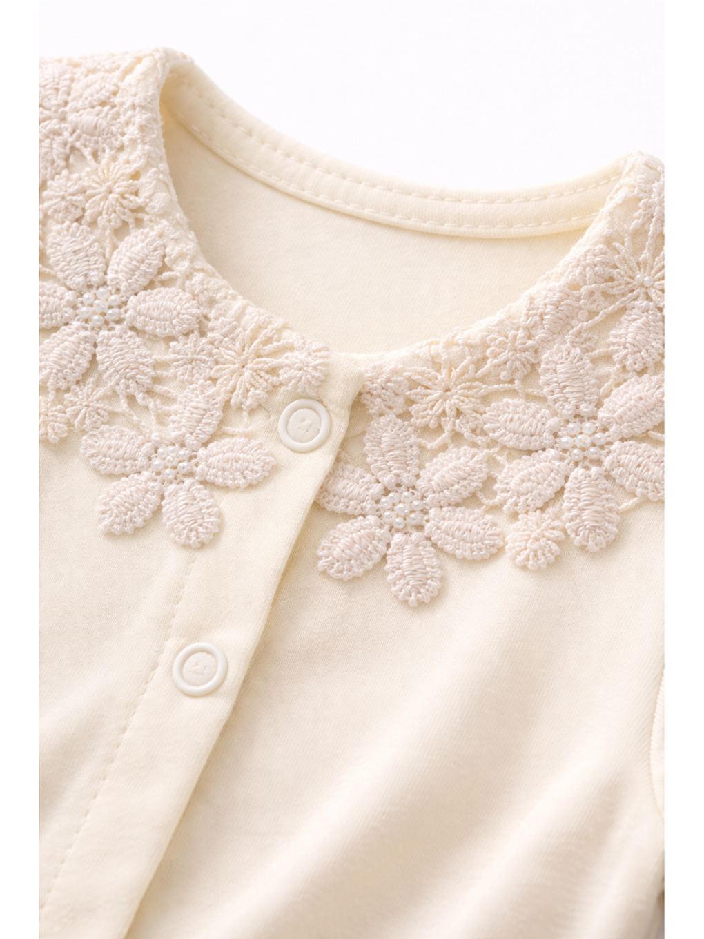 Pembe Kız Bebek Dantel Yakalı Saç Bandlı 5li Hastane Çıkış Seti Yenidoğan Kıyafeti 0-3 ay-2