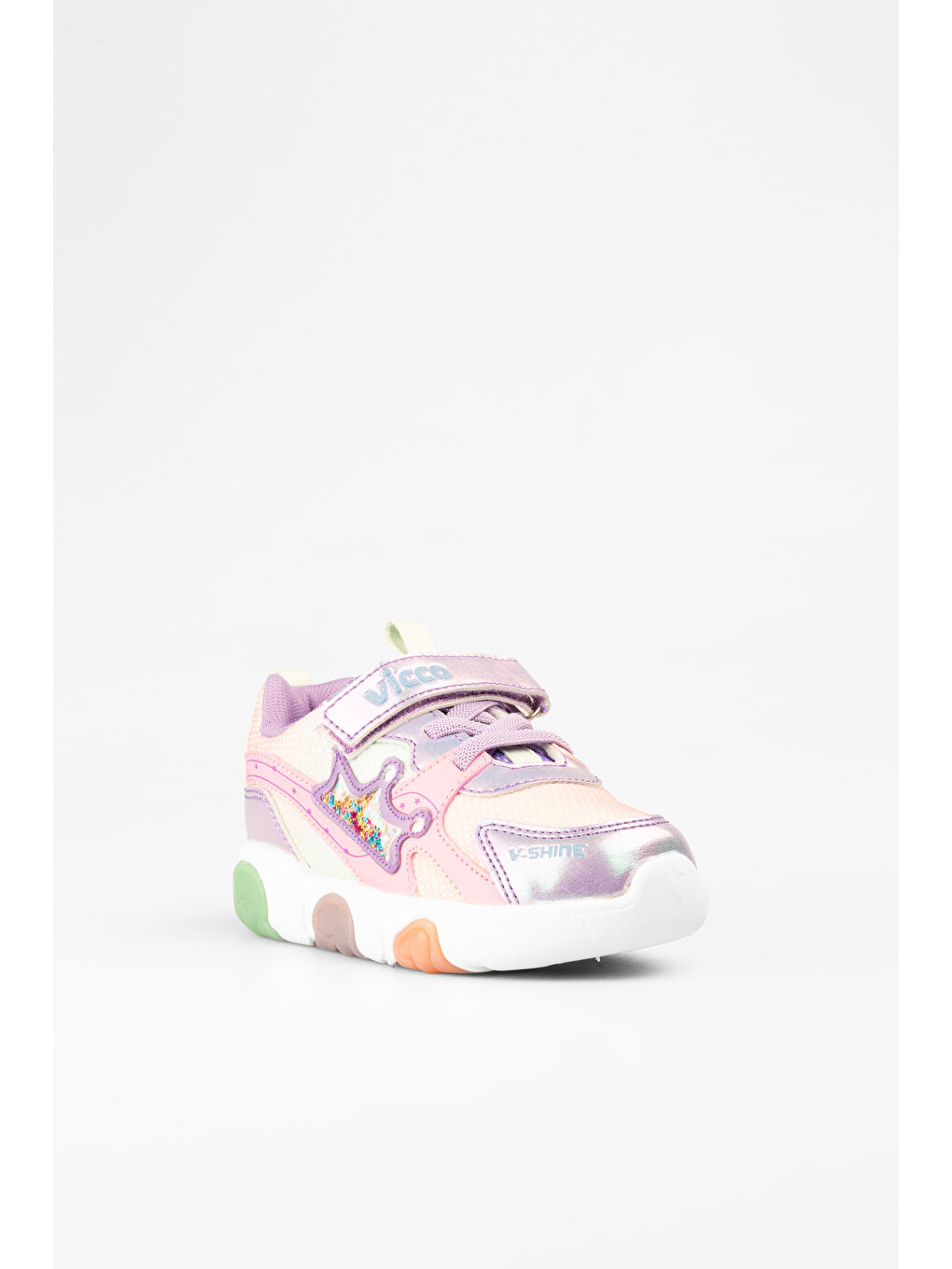 Queen Işıklı Kız Okul Öncesi Lila Spor Ayakkabı-4