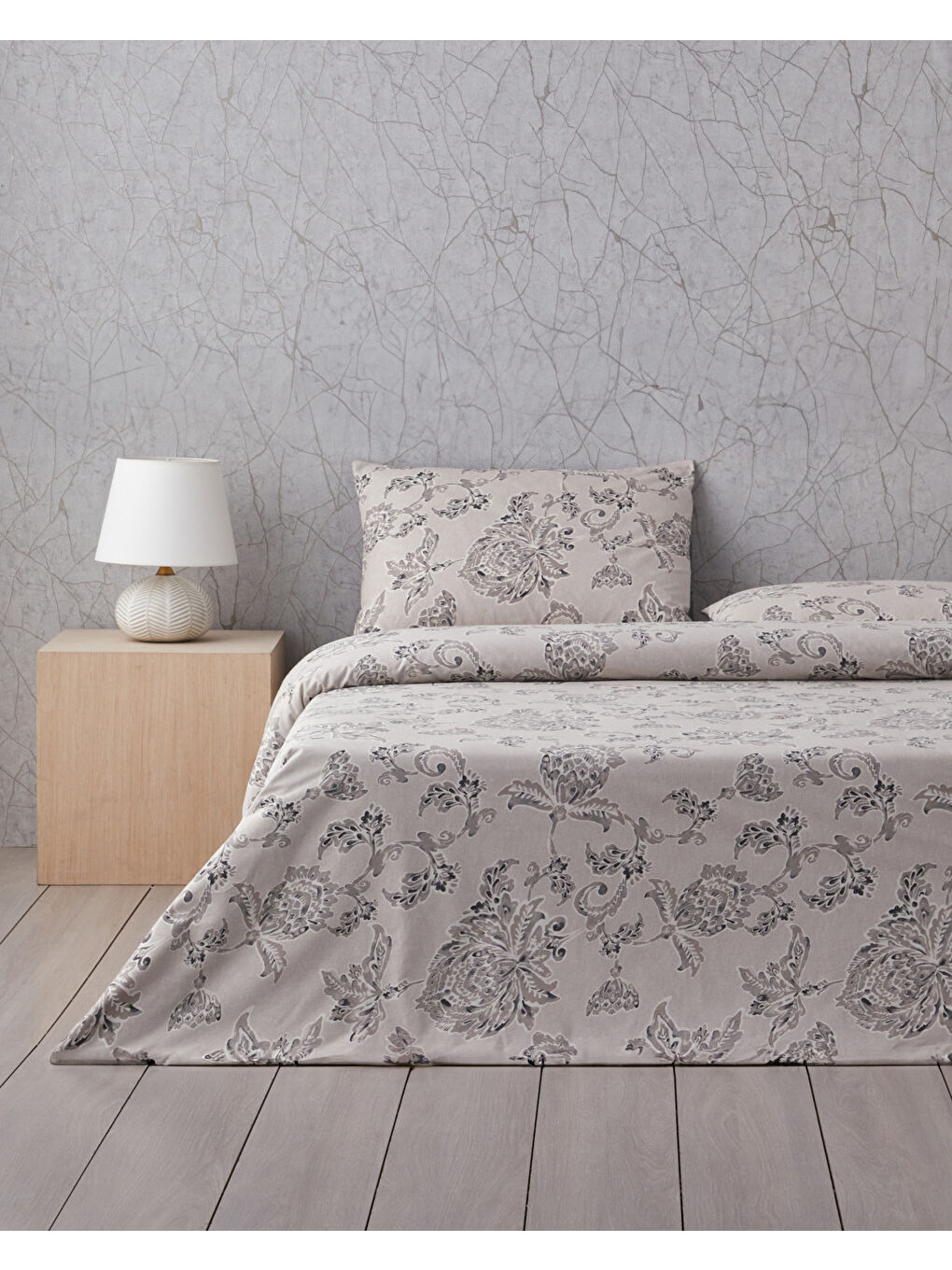 Curioleaf Pamuk Tek Kişilik Nevresim Takımı 160x220 cm Bej