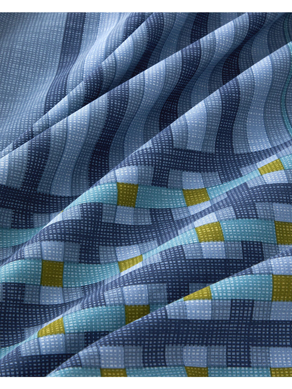 Textured Grid Kolay Ütülenir Çift Kişilik Nevresim Takımı 200x220 cm Lacivert-5