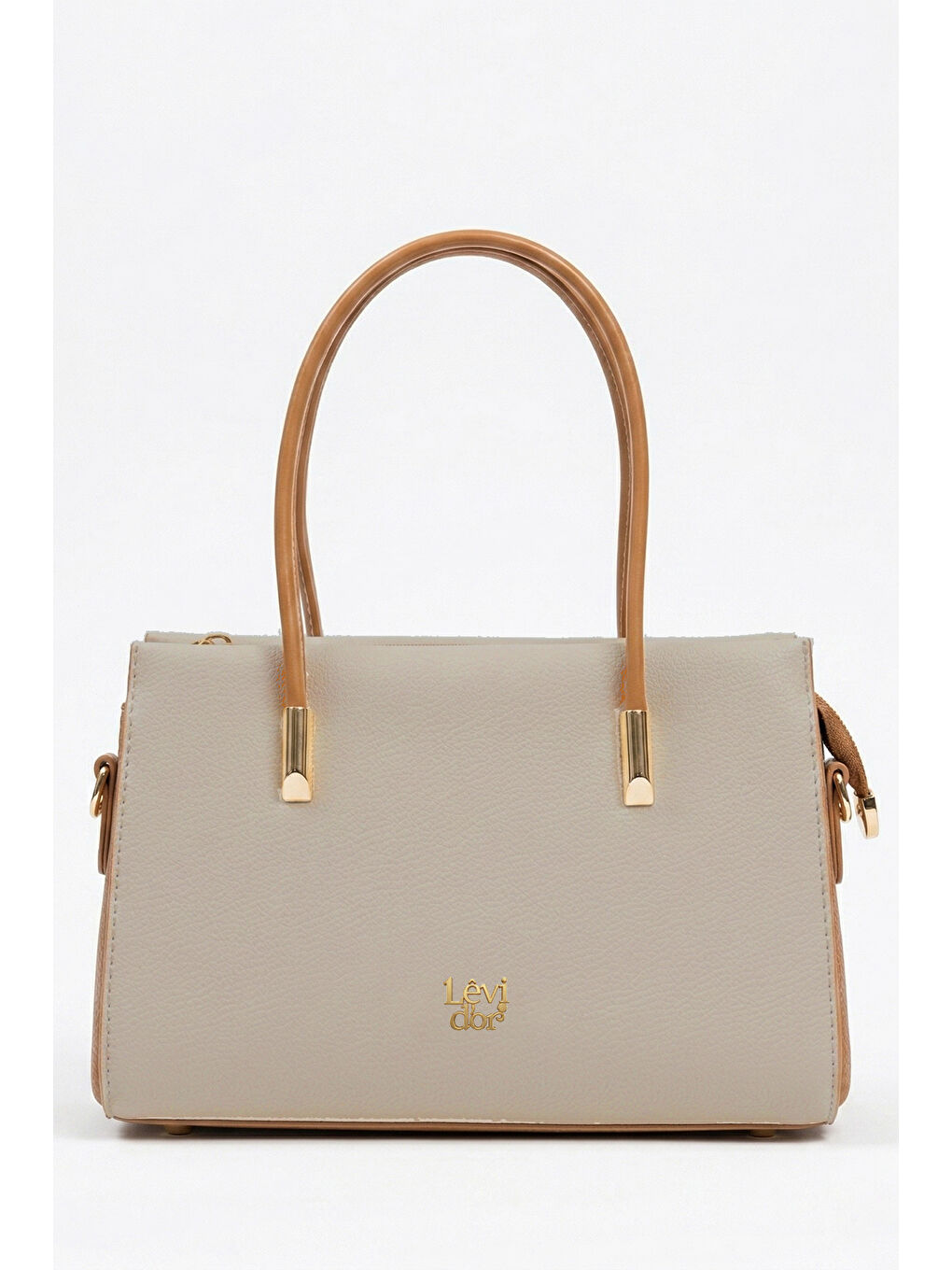 Bej İnce Askı Sert Deri Çanta 930257 Vizon-2