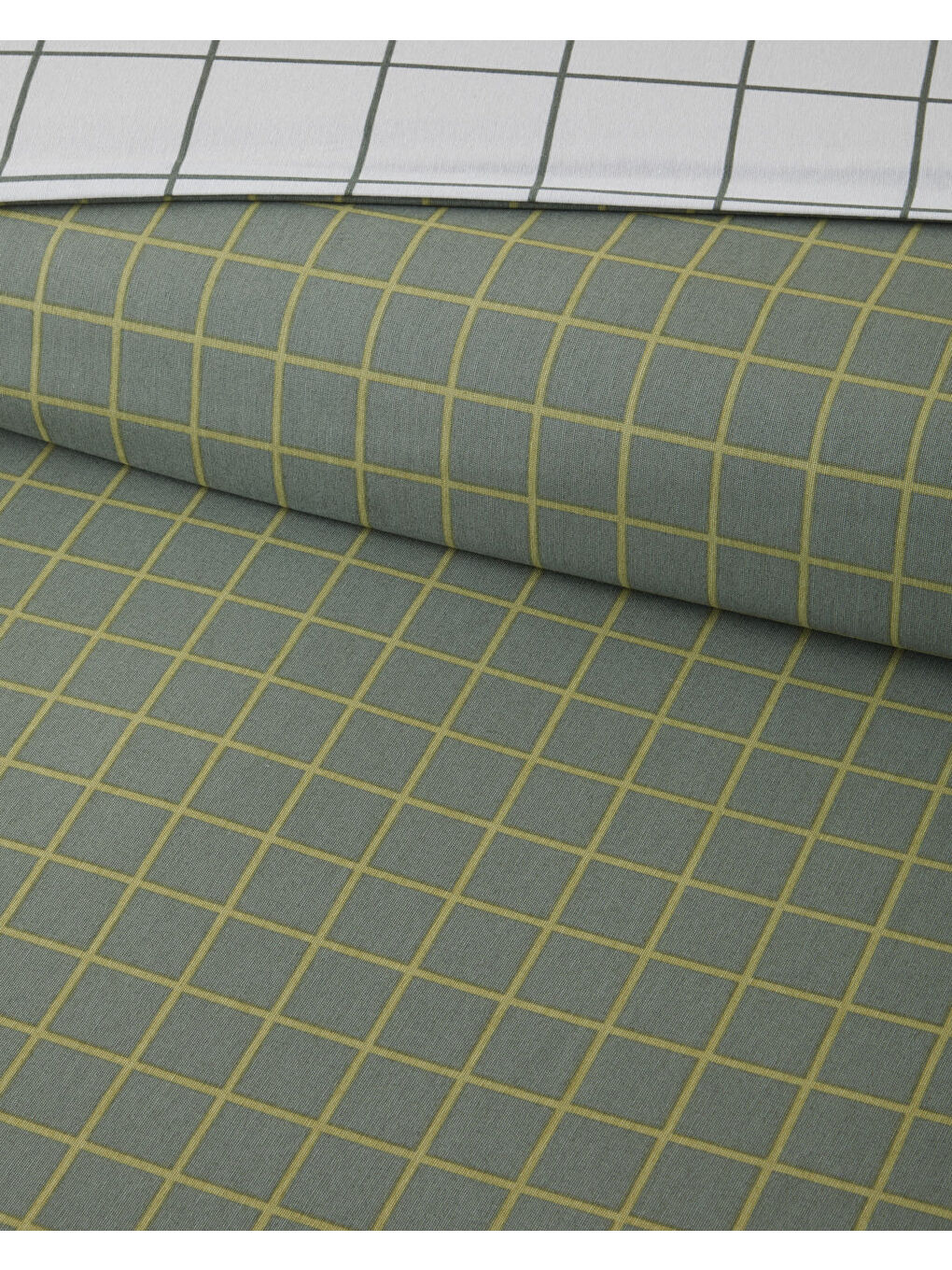 Checkmate Kolay Ütülenir Çift Kişilik Nevresim Seti 200x220 cm Yeşil-2